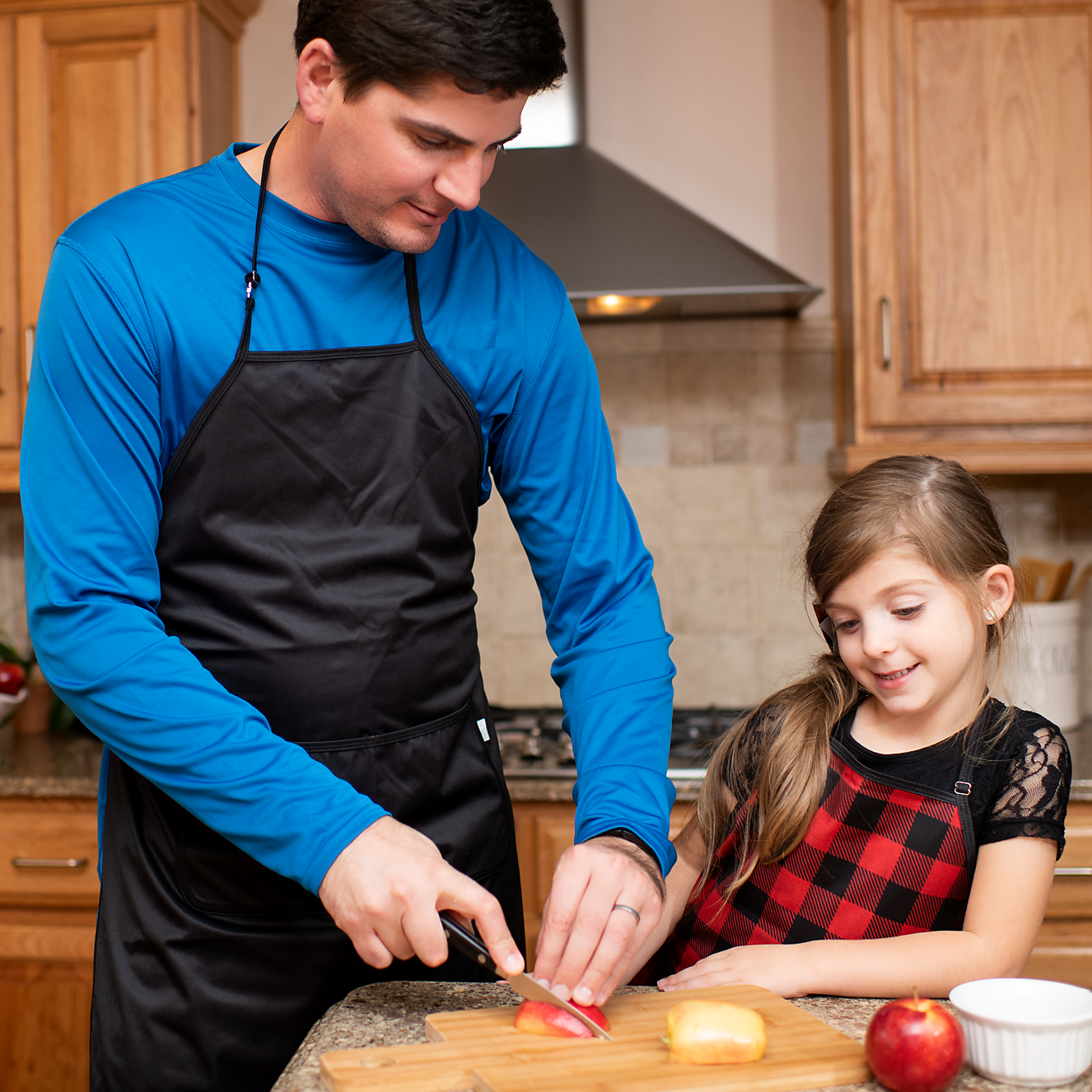 Red Buffalo Plaid Apron - fits sizes youth small through adult 2XL  BapronBaby   