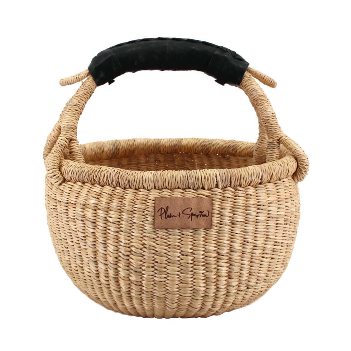 Natural<br>Black Handle<br>Small Market Basket