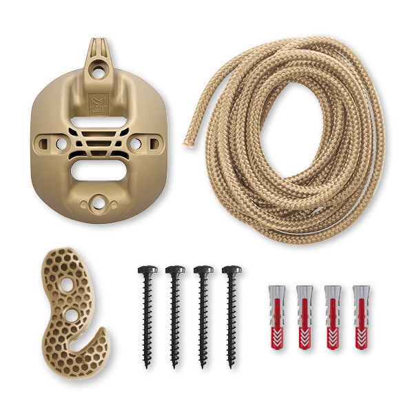 CasaMount 1rope Beige - Ceiling & Beam Suspension Set for Hammock Chairs