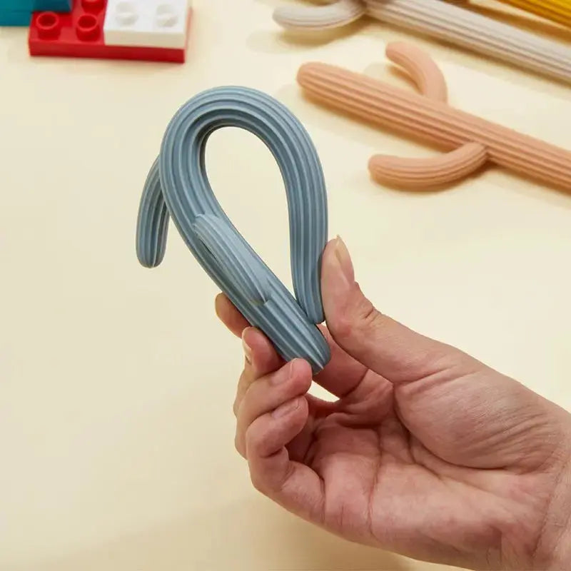 Cactus Silicone Teether & Straw for kids and adults