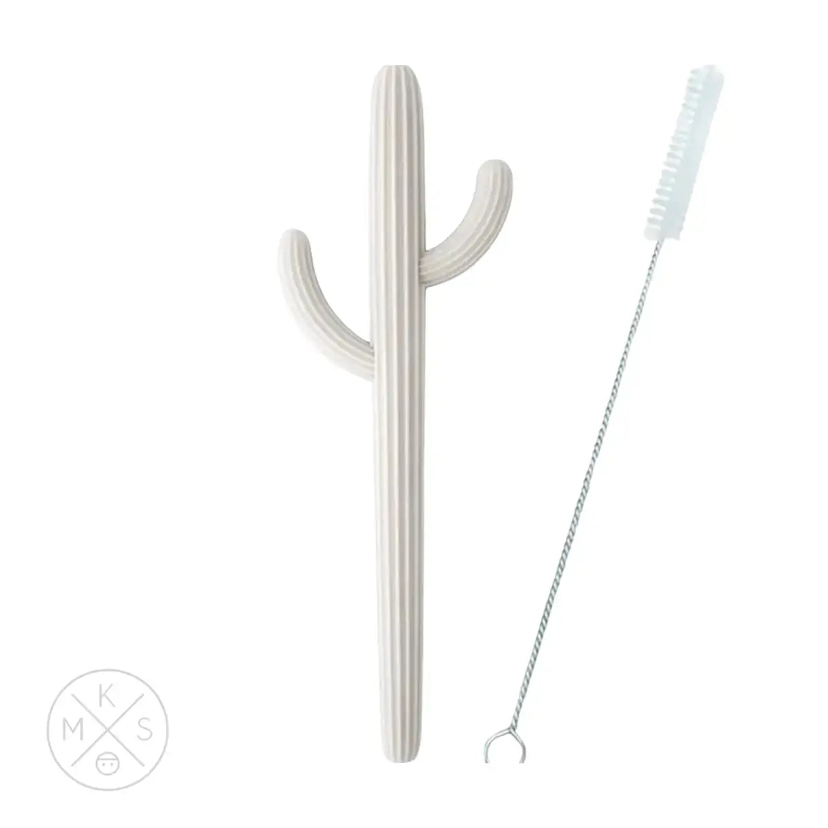 Cactus Silicone Teether & Straw for kids and adults