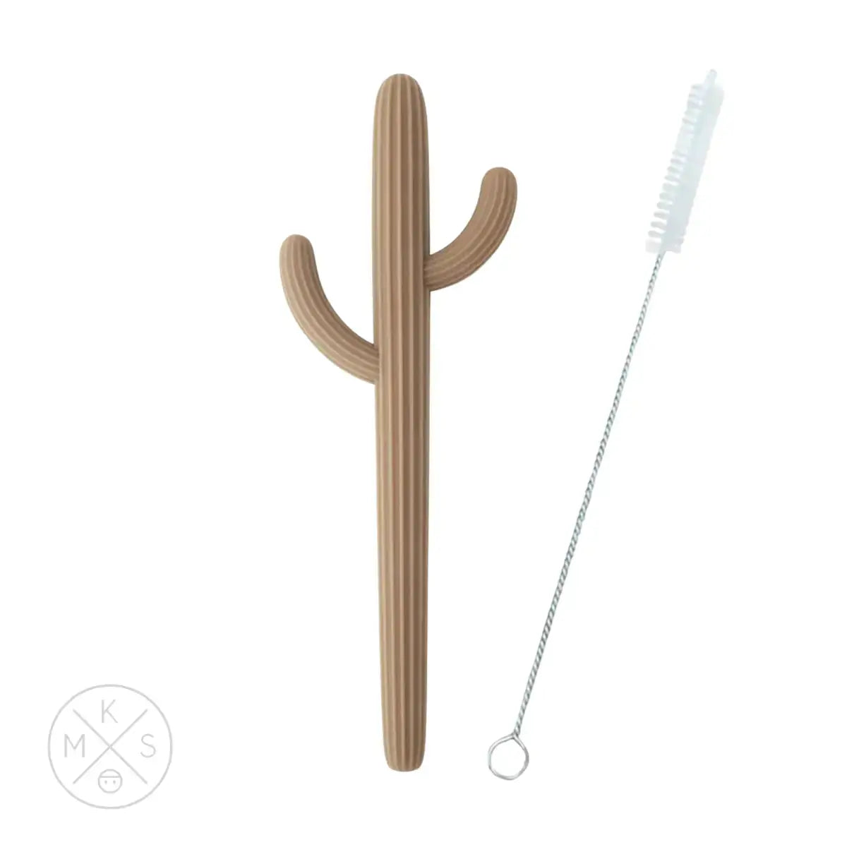 Cactus Silicone Teether & Straw for kids and adults