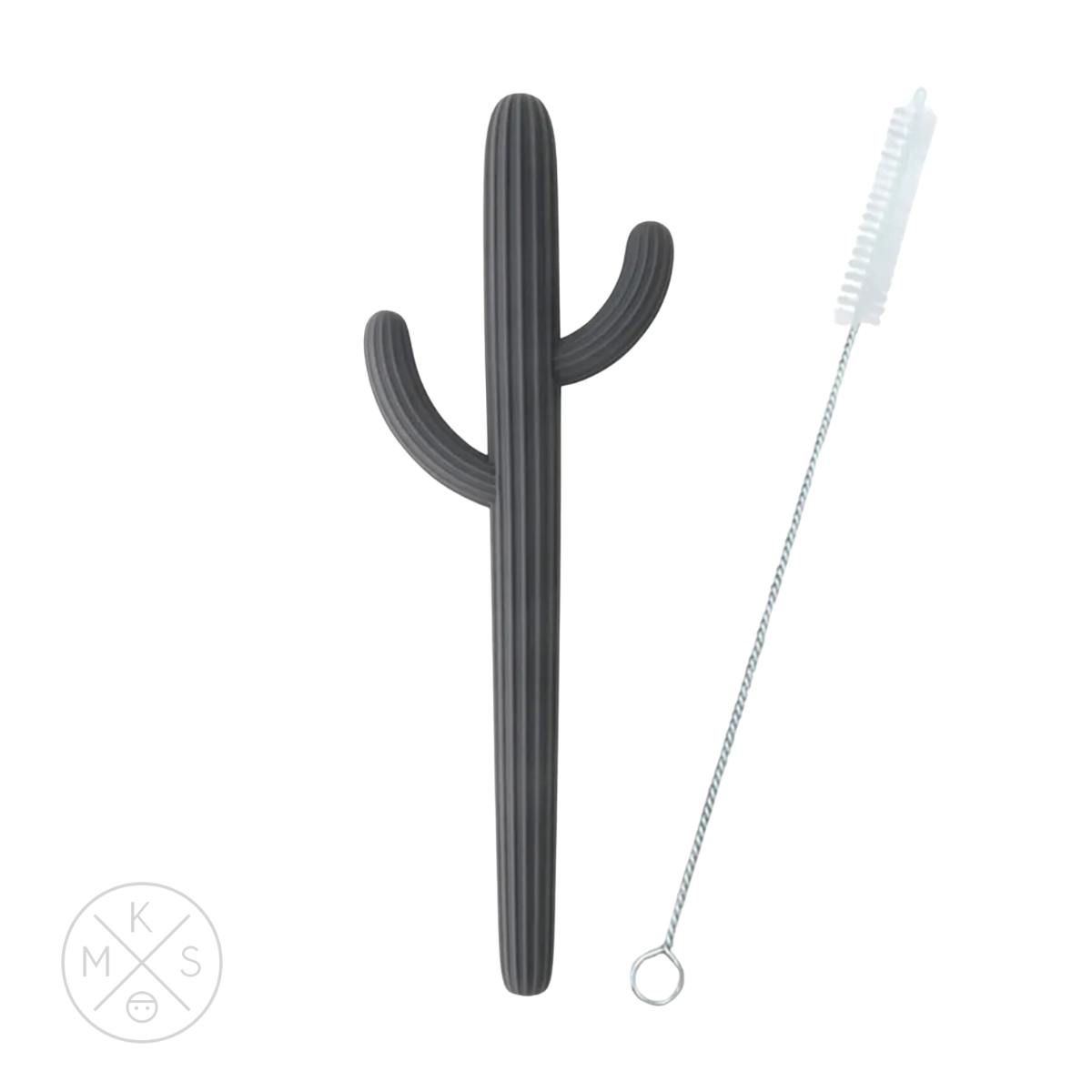 Cactus Silicone Teether & Straw for kids and adults TEETHER MKS Miminoo Charcoal  