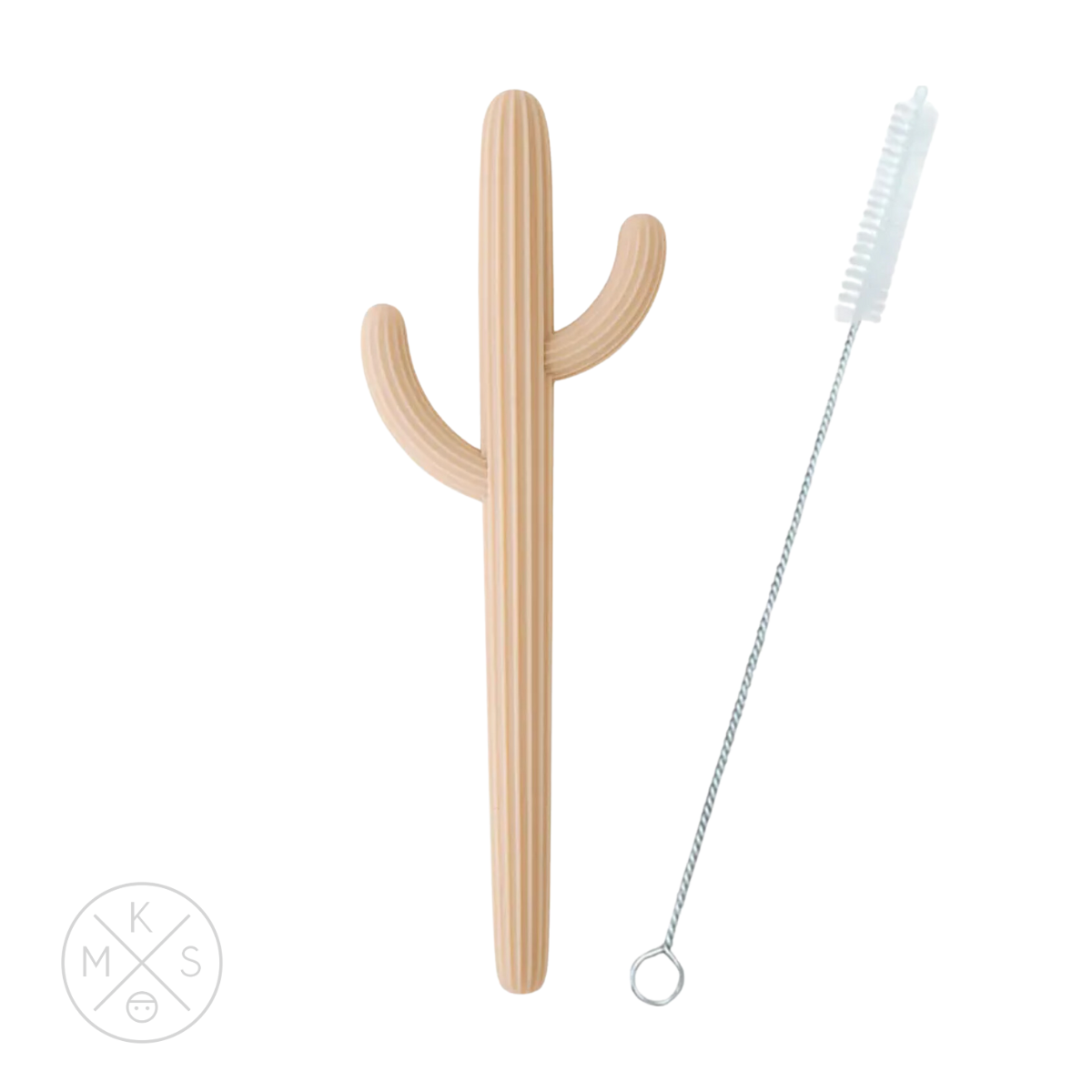 Cactus Silicone Teether & Straw for kids and adults TEETHER MKS Miminoo Nude  