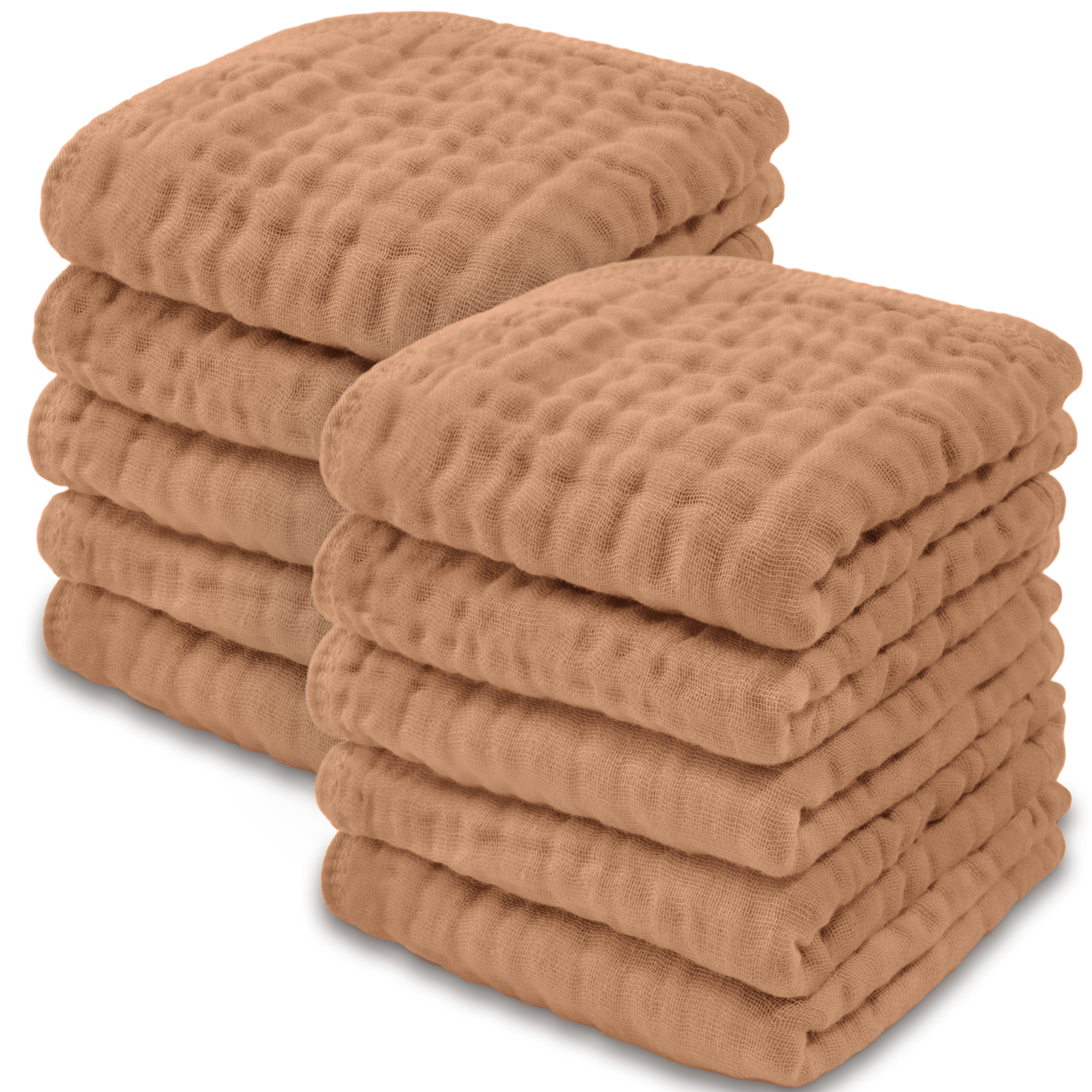 Muslin Washcloths by Comfy Cubs - Caramel