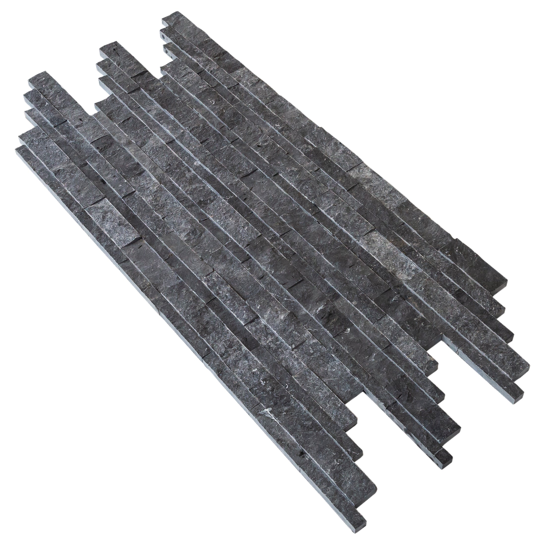 Charcoal Cambria Ledger 3D Panel 6.8"x20.8" Split-face Natural Marble Wall Tile - Belair Collection