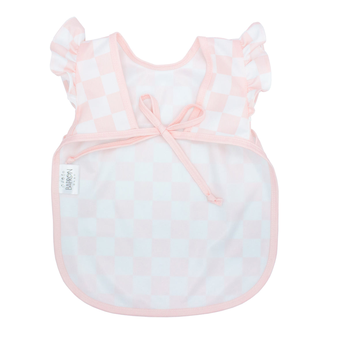Pretty Pink Checkerboard Flutter Bapron