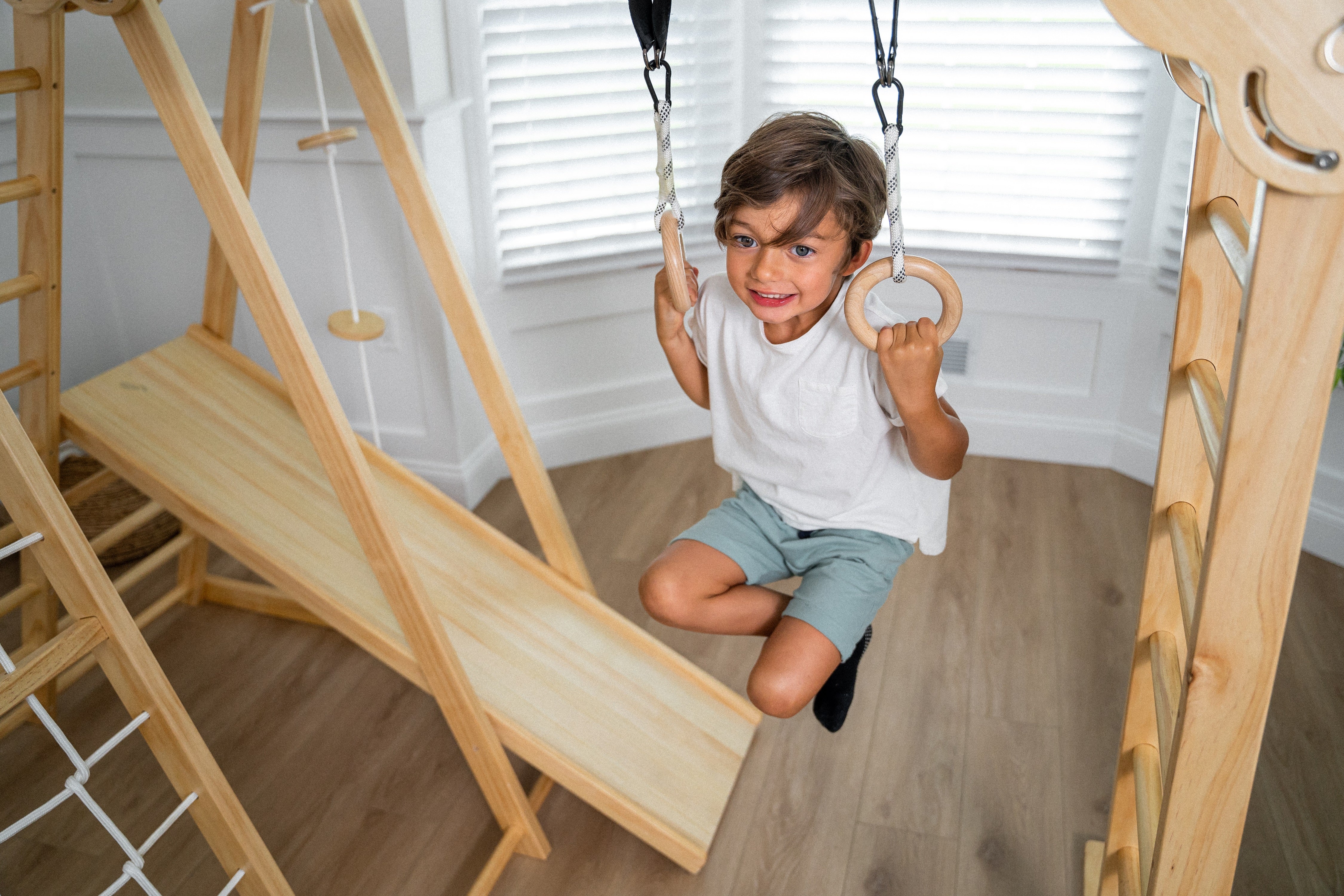 Chestnut - 8-in-1 Indoor Jungle Gym for Toddlers Indoor Avenlur.com   