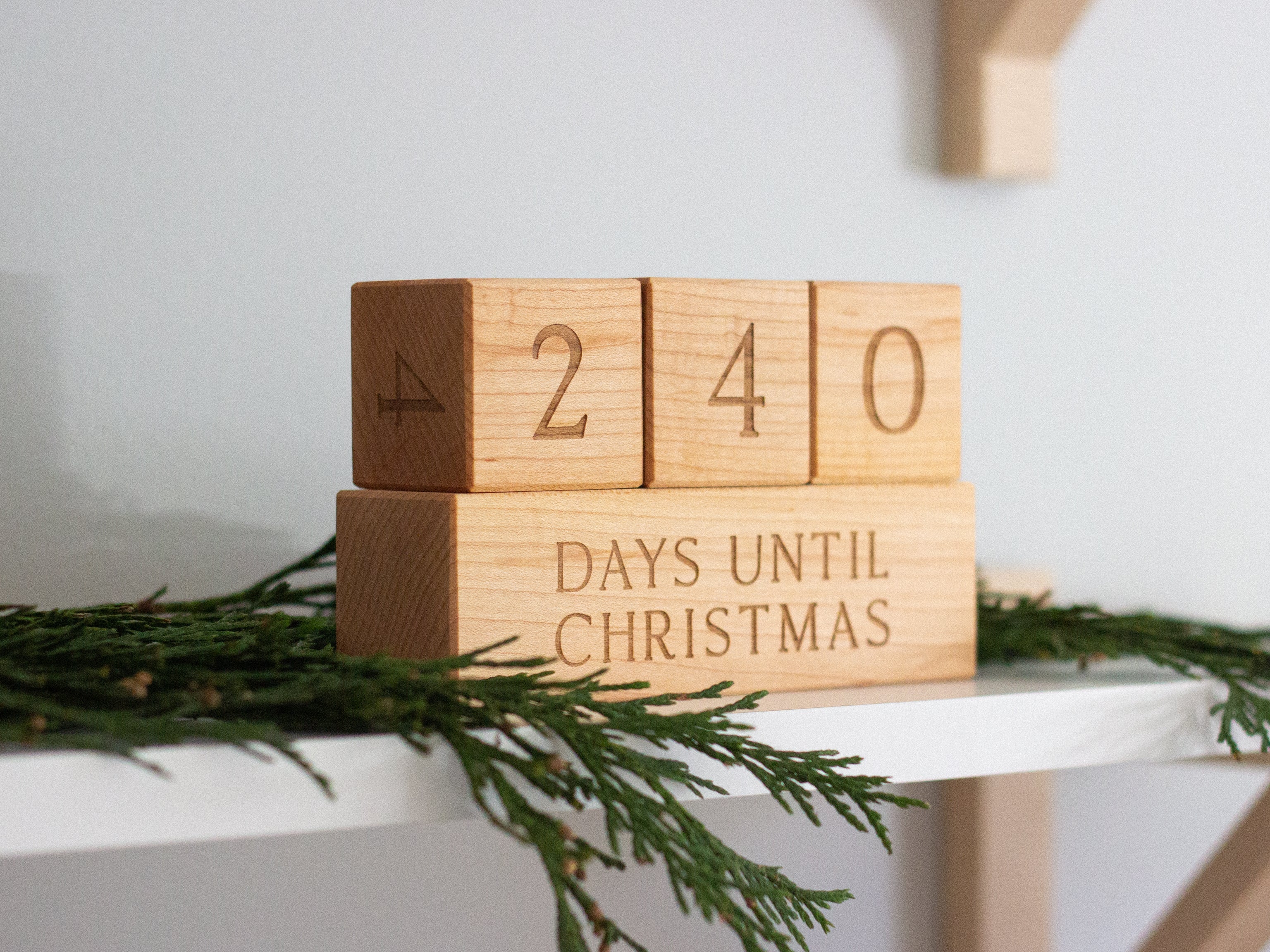 Christmas Countdown Wooden Blocks