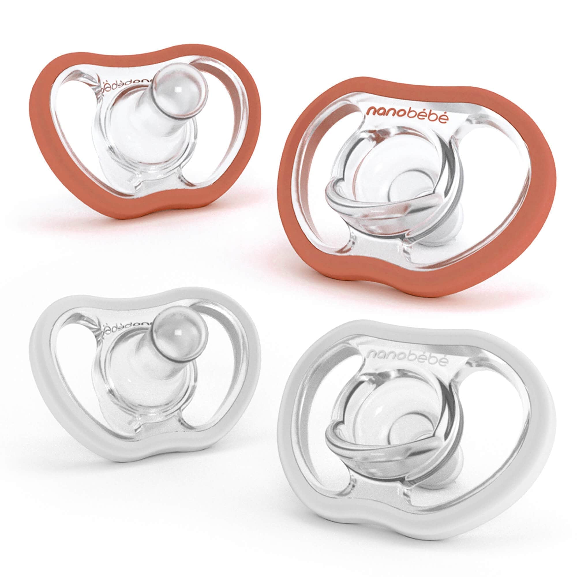 Limited-Edition Clay Pacifier Pacifiers & Teethers Nanobébé US 4m+ Active 4pk Clay & White 