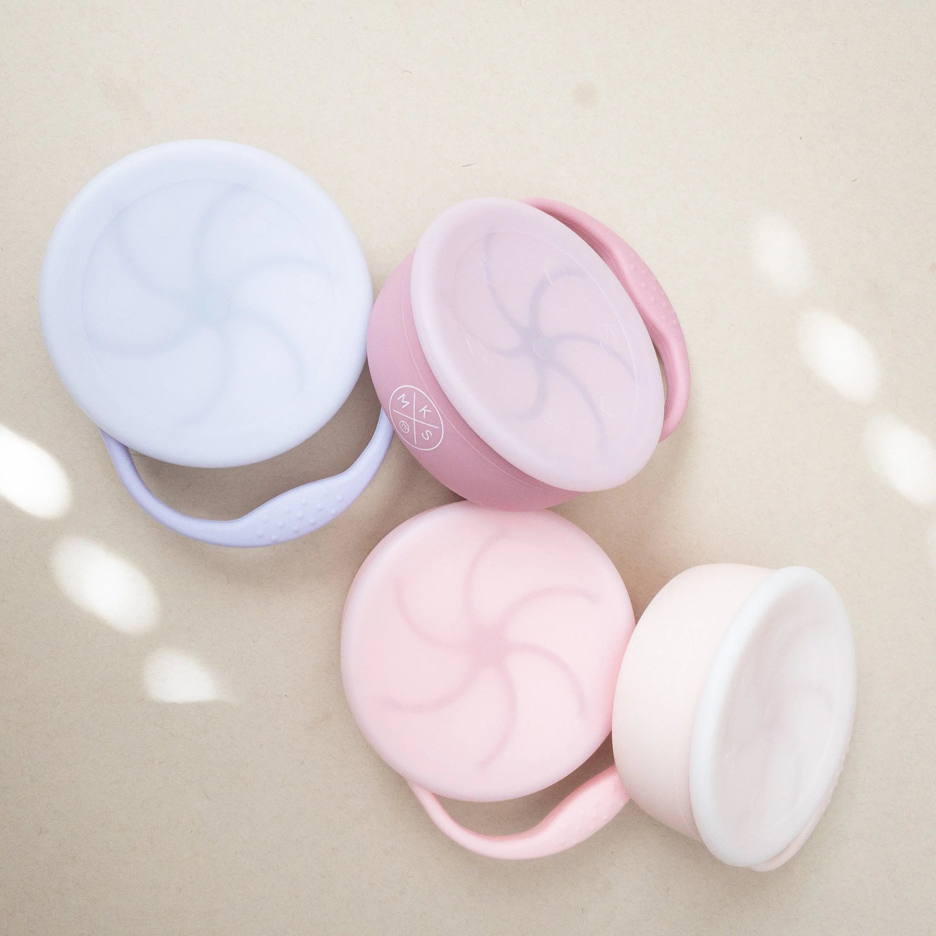 Collapsible Silicone Snack Cup - Beige