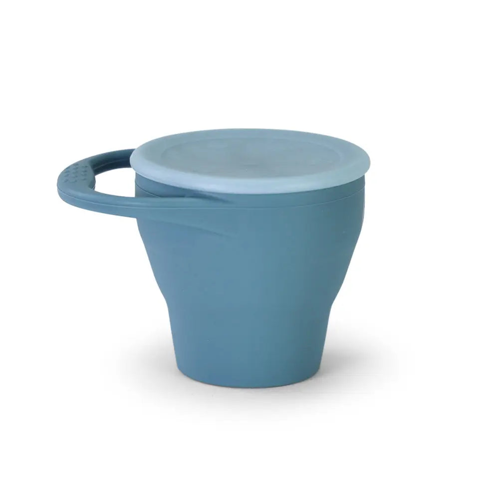 Collapsible Silicone Snack Cup - Petroleum