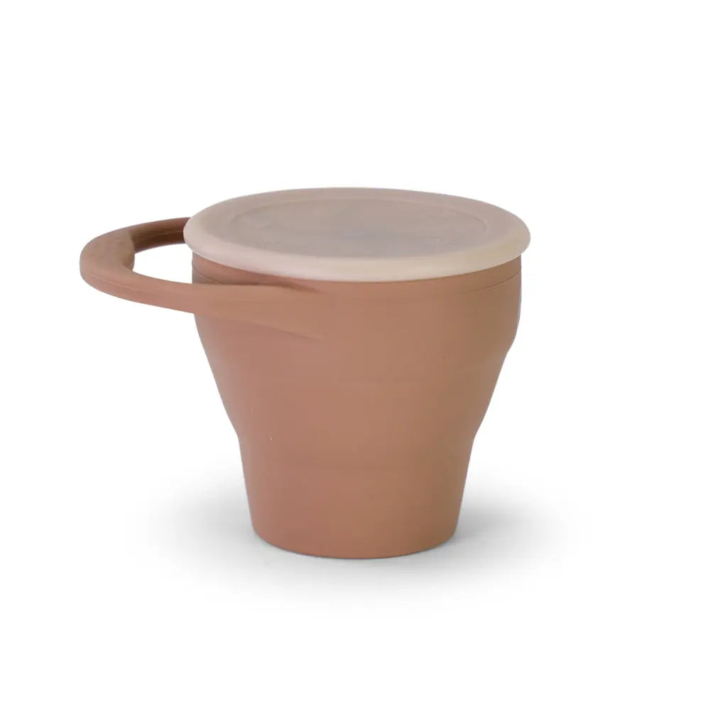 Collapsible Silicone Snack Cup - Taupe