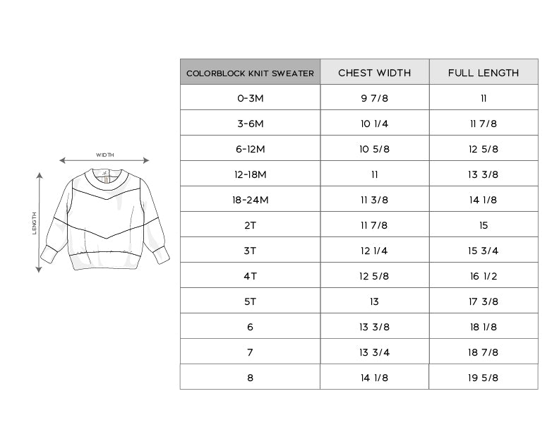 Girl's Colorblock Knit Sweater