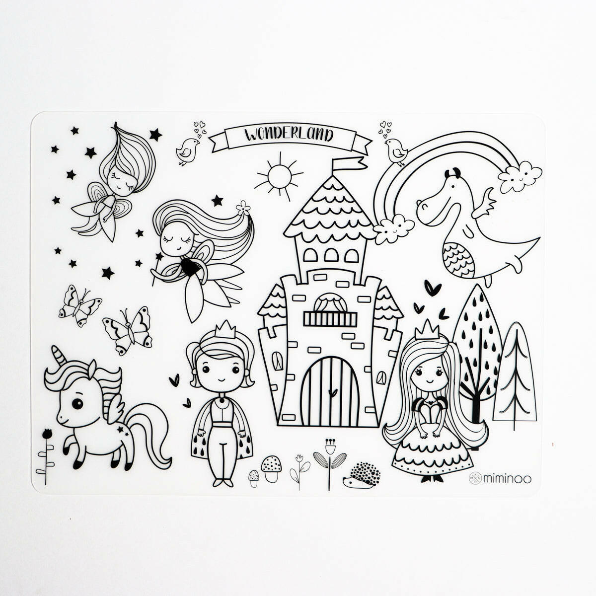 Silicone Reusable Coloring Tablemat Set - Wonderland COLORING TABLEMAT MKS Miminoo   