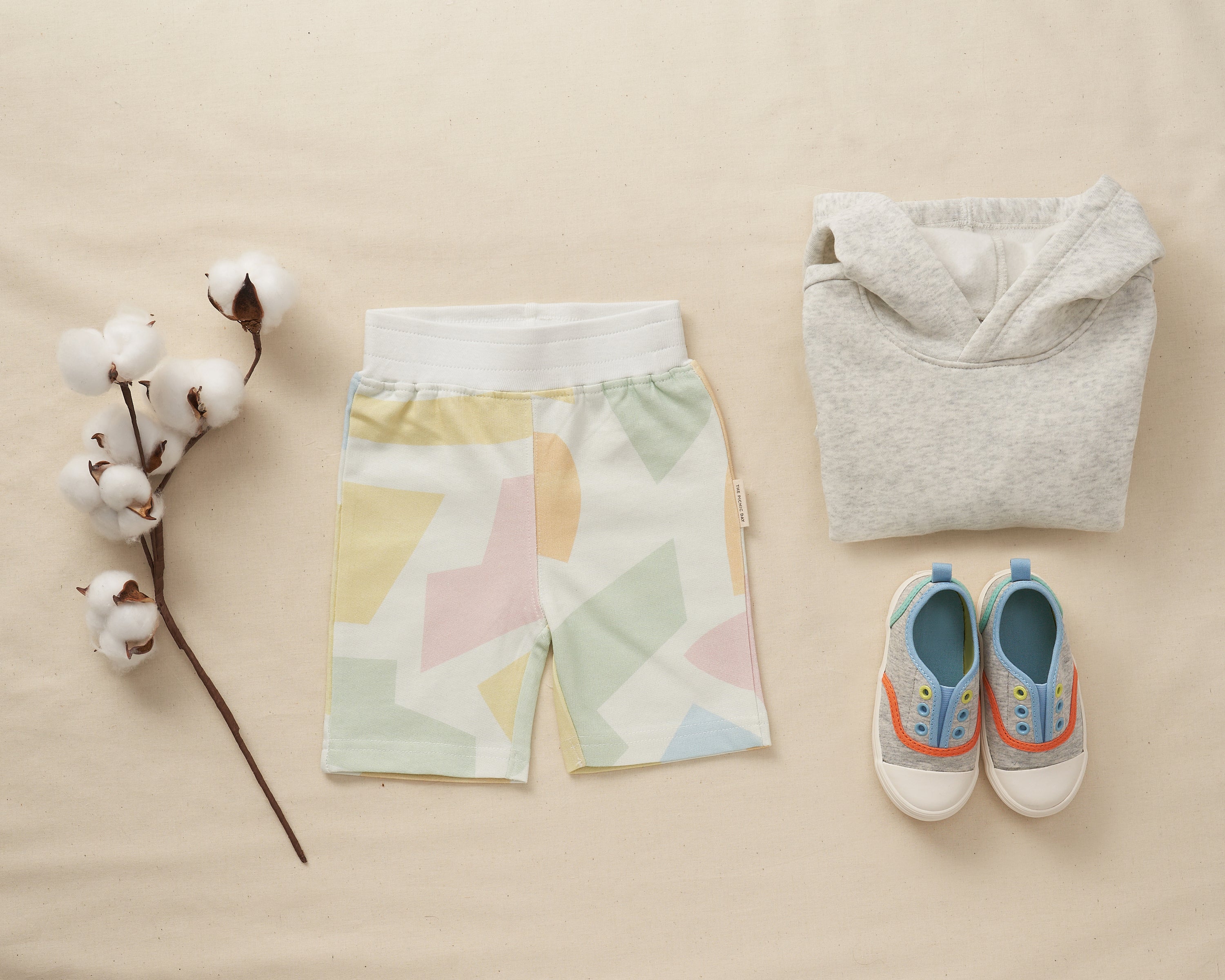 Pastel Organic Cotton Shorts Baby & Toddler Clothing The picnic day   