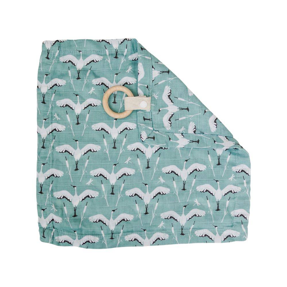 Crane Oh So Soft Muslin Teether Blanket Teether Blanket Bebe au Lait   