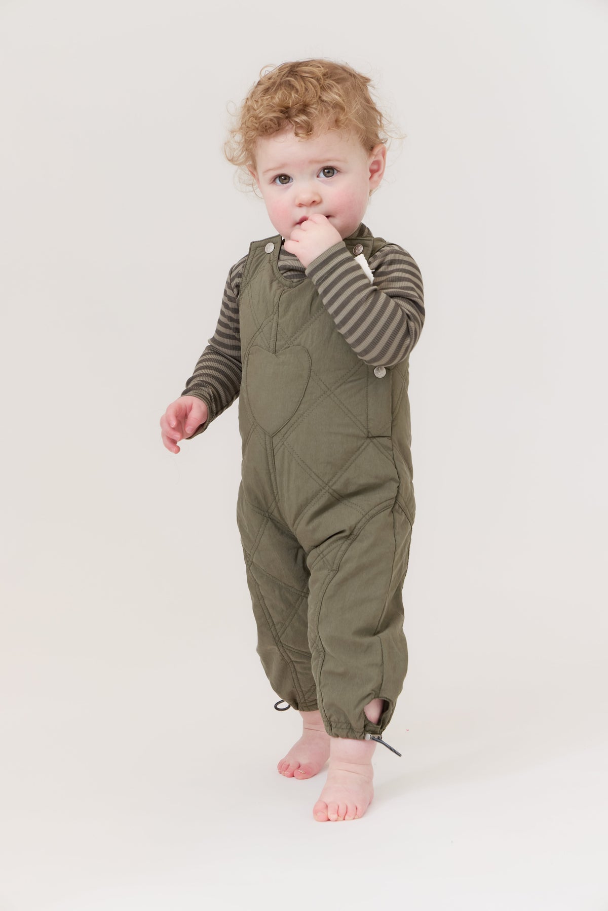 Lyla Quilted Overalls - Green