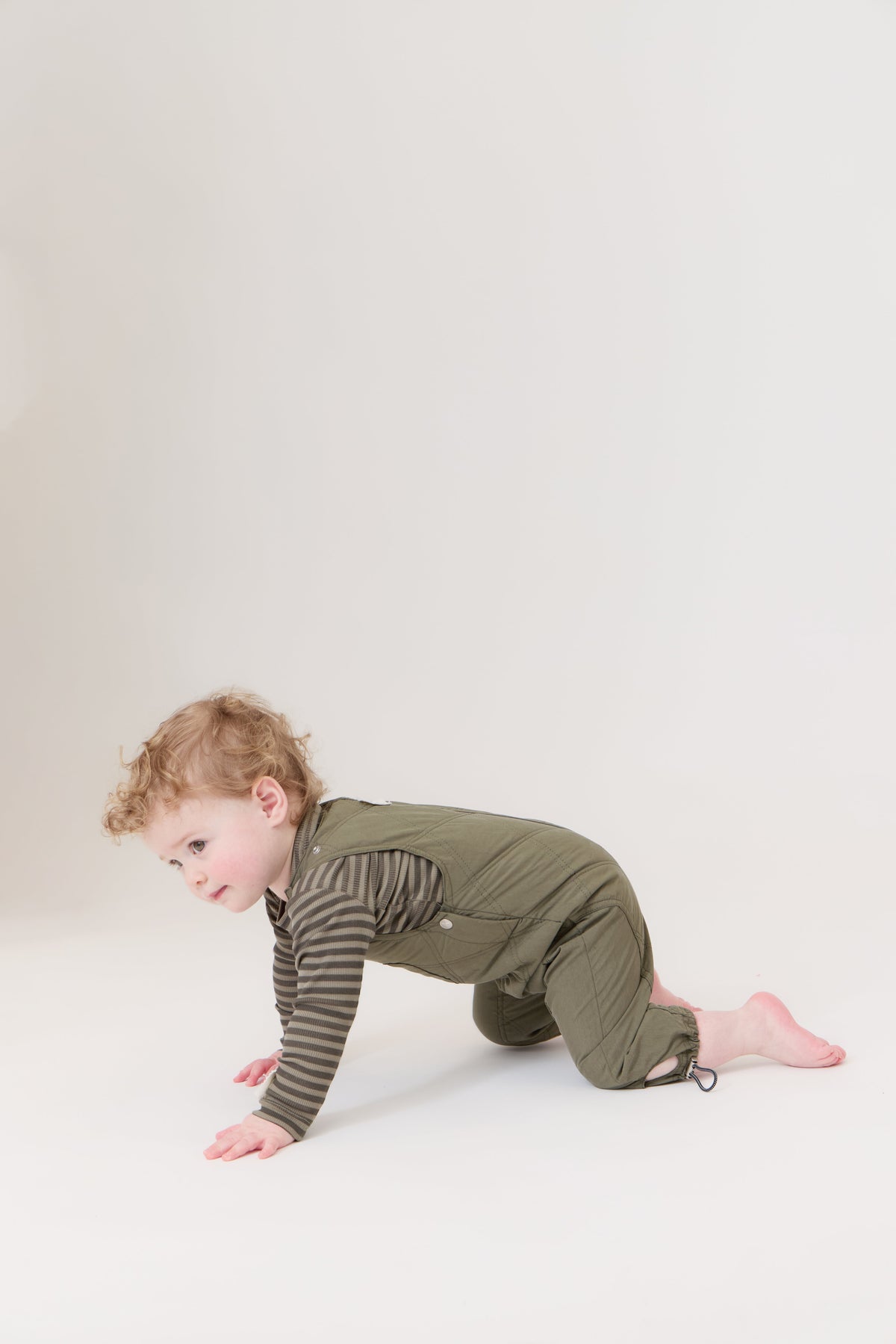 Lyla Quilted Overalls - Green