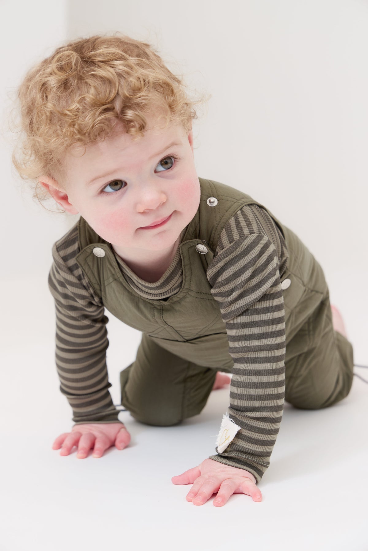 Lyla Quilted Overalls - Green