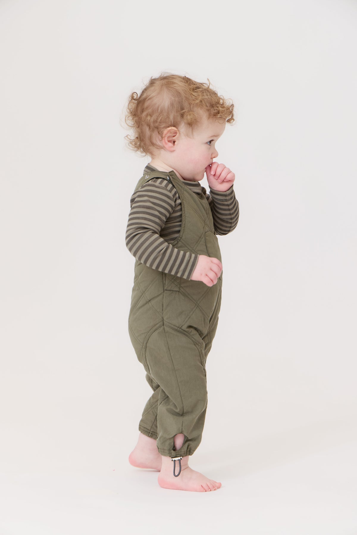 Lyla Quilted Overalls - Green
