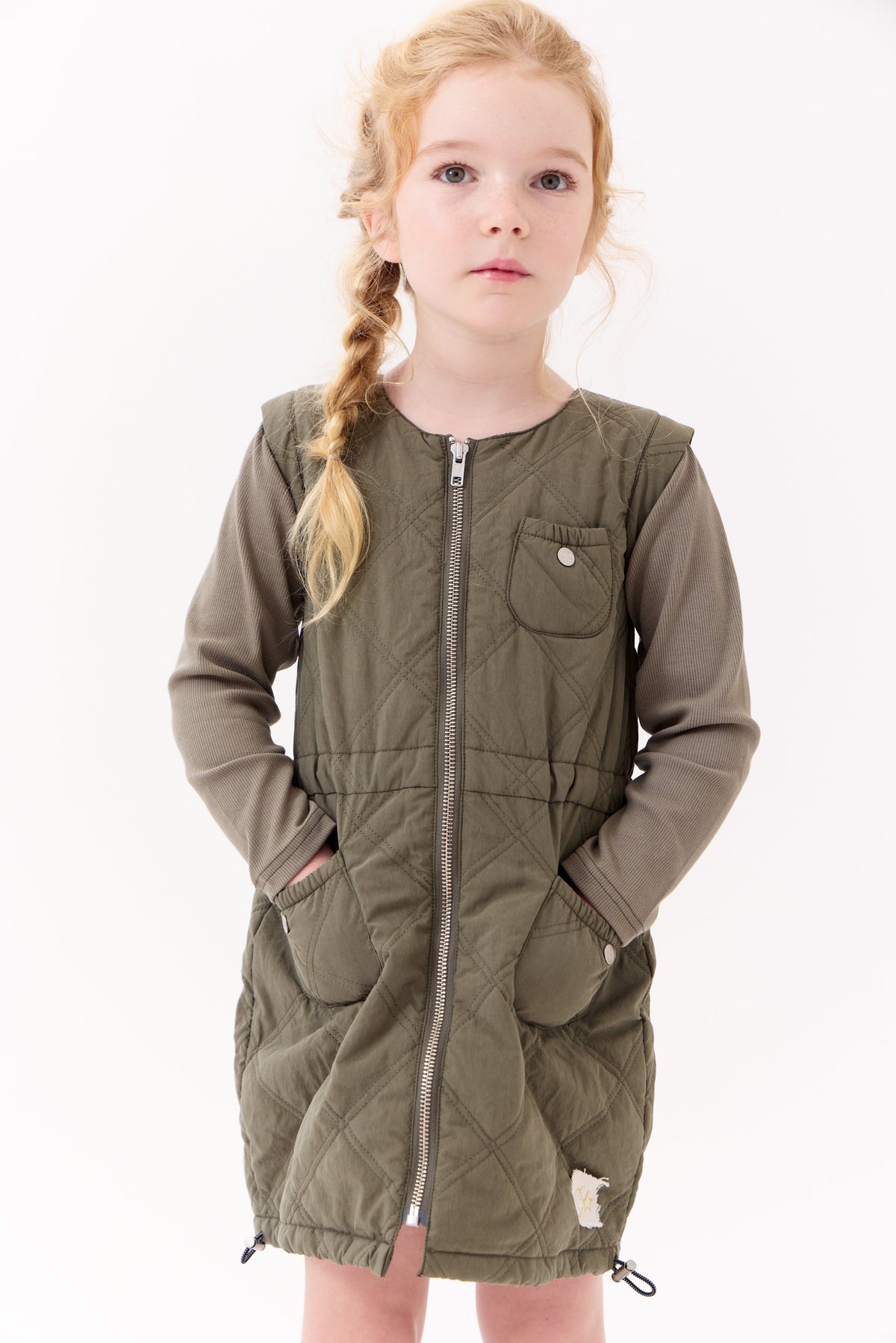 Lyla Quilted Dress - Green