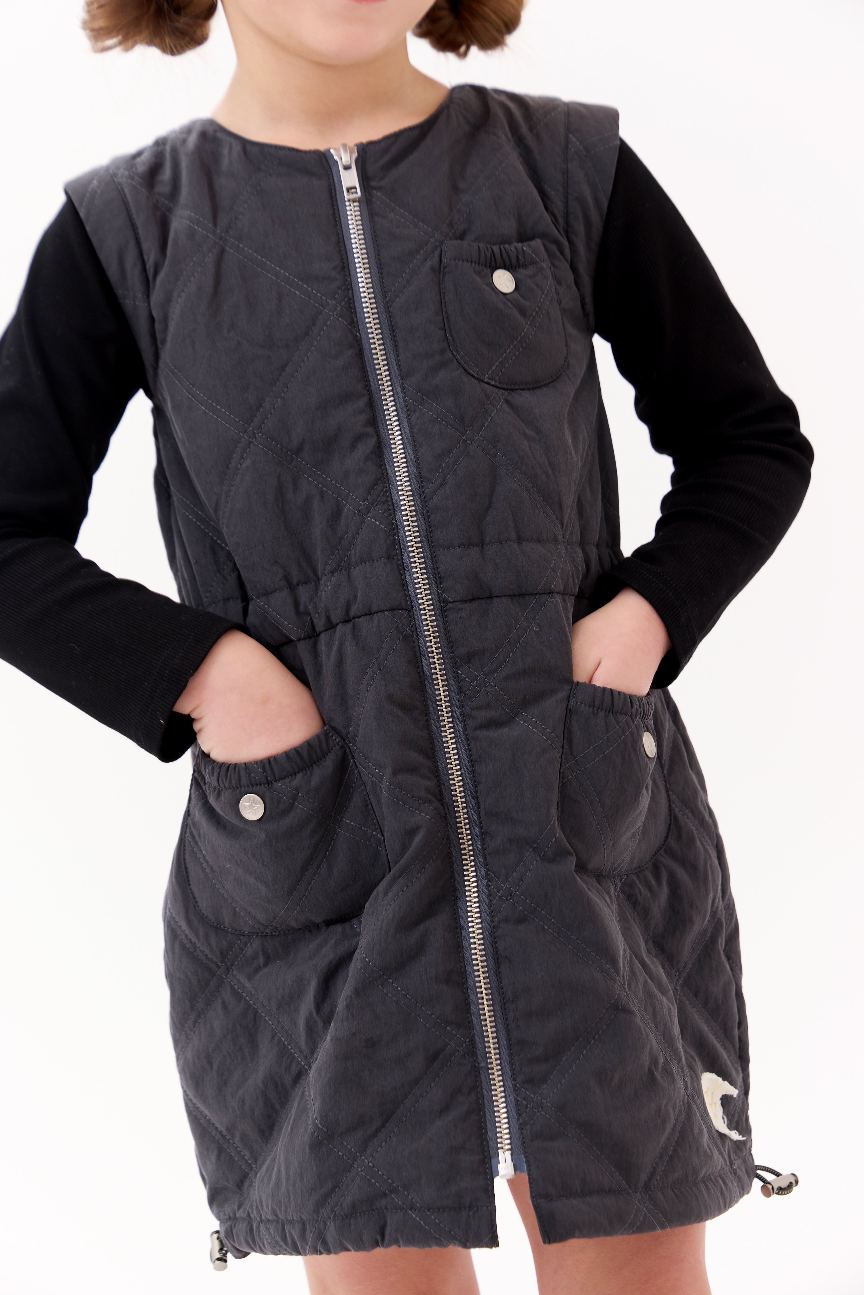 Lyla Quilted Dress - Black