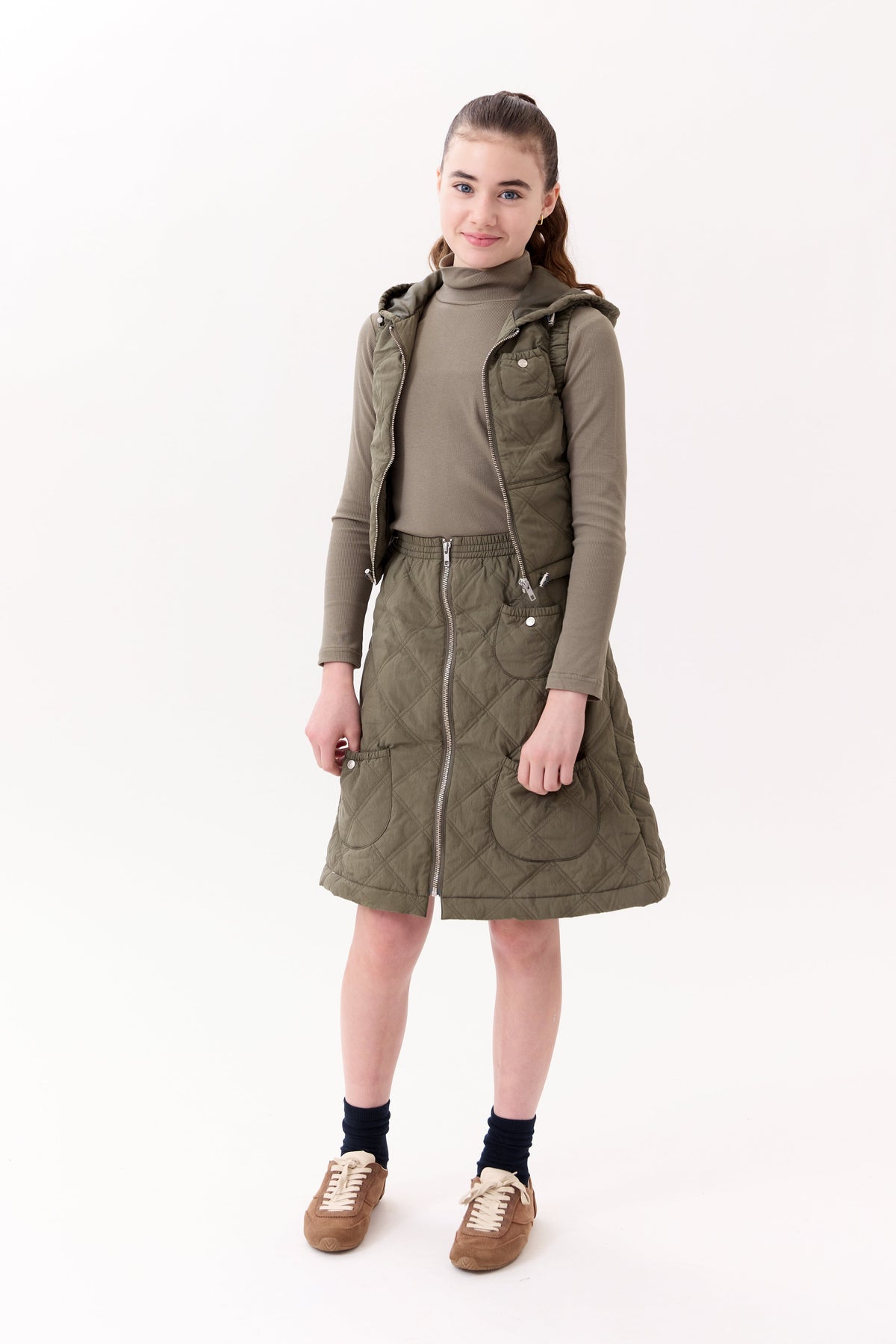 Lyla Quilted Vest - Green