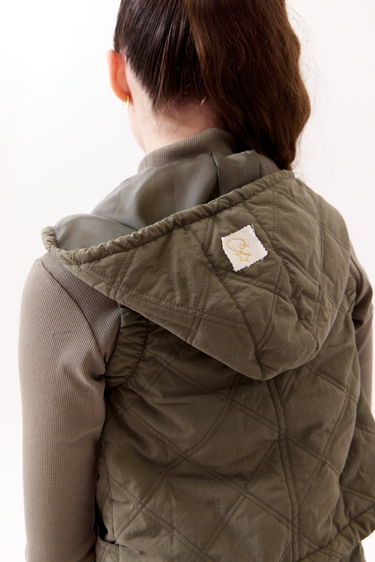 Lyla Quilted Vest - Green