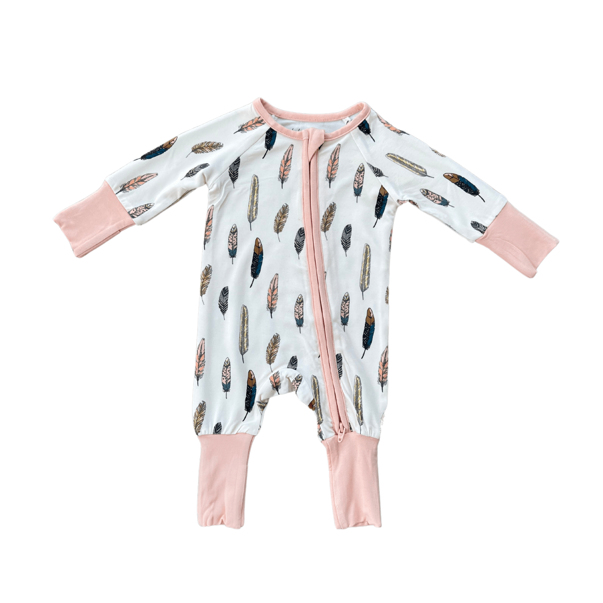 Baby Girl Long Sleeve Zip Romper