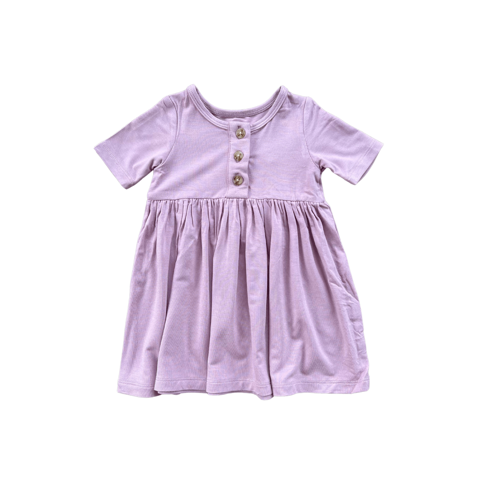 Girl's Short Sleeve Henley Dress
