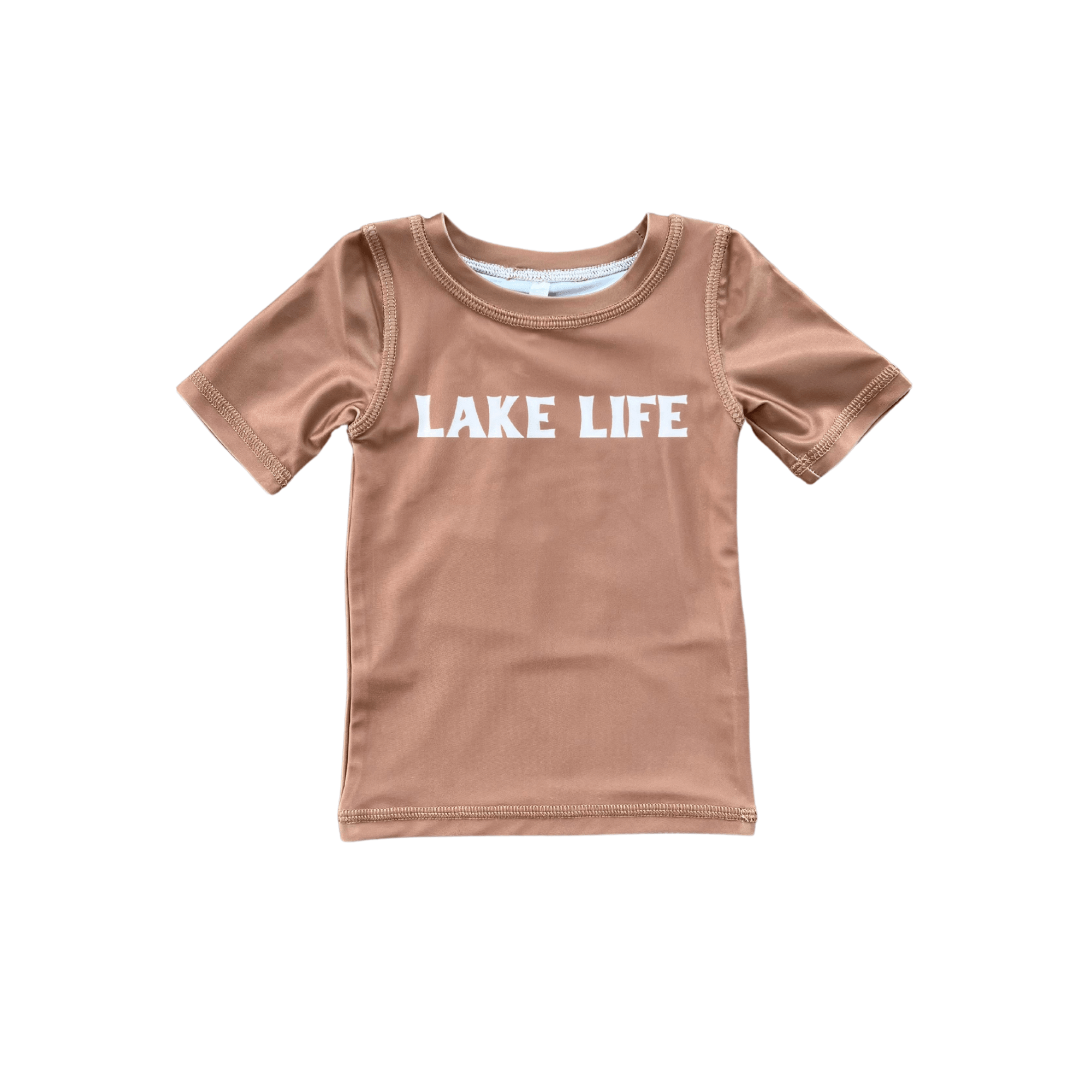 Boy's Short Sleeve Rash Guard Swim Shirt