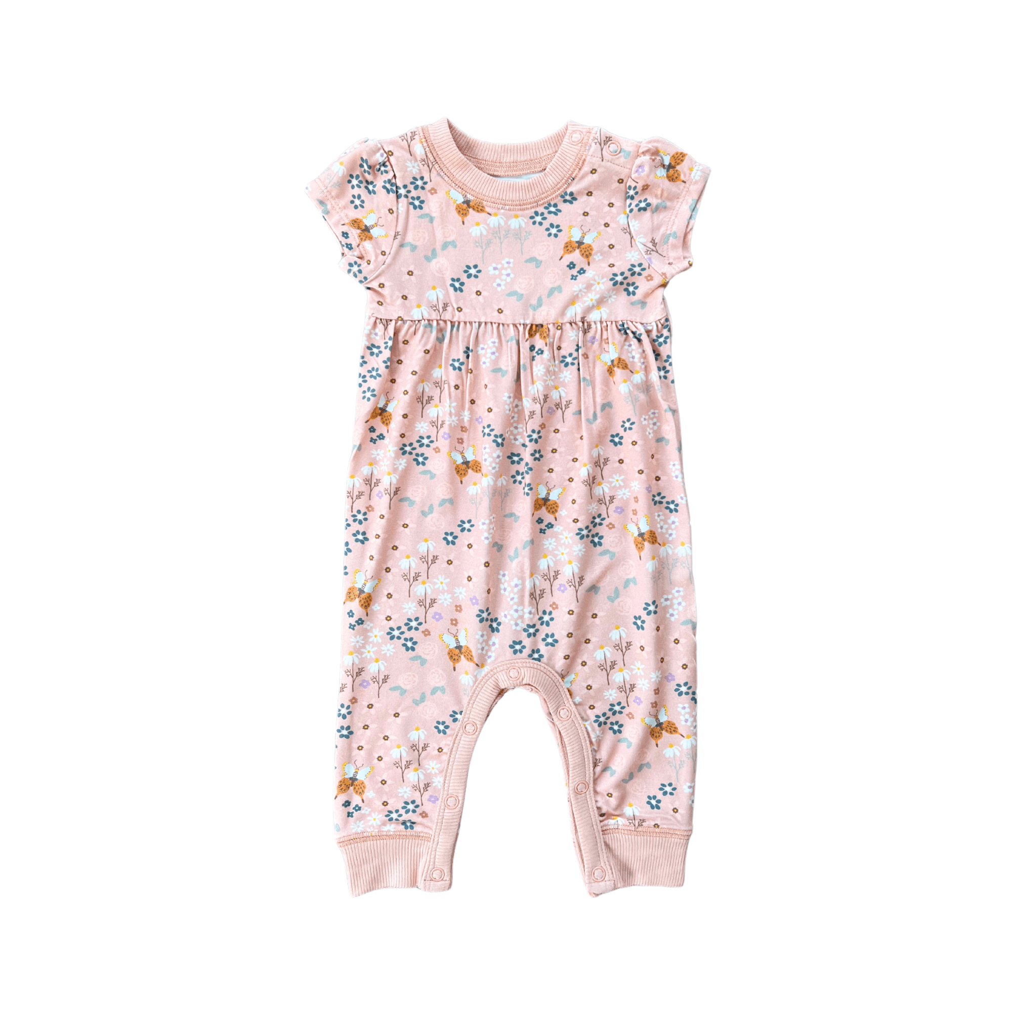 Baby Girl Short Sleeve Pant Romper