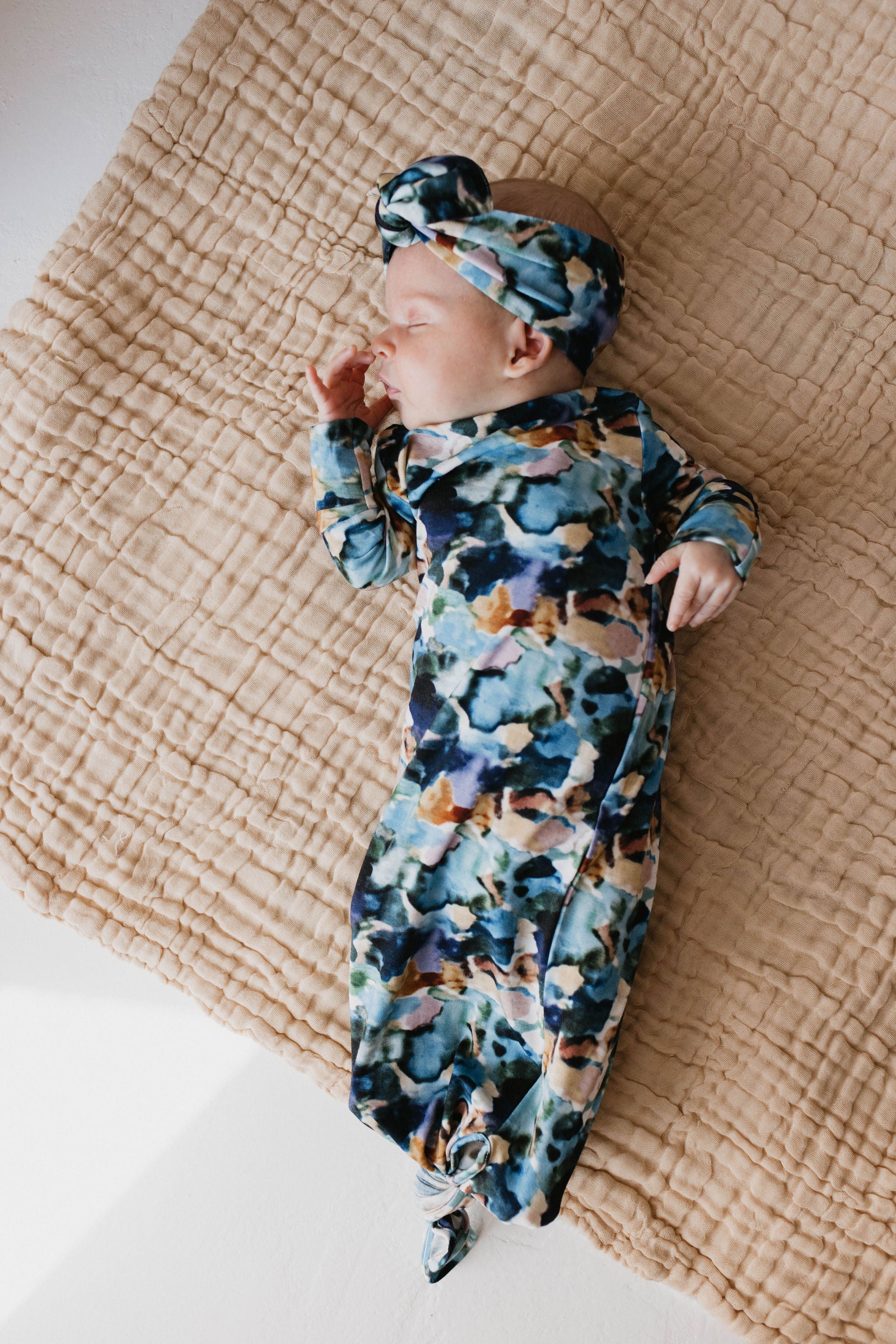 Bamboo Knotted Gown | Charli Print  forever french baby   