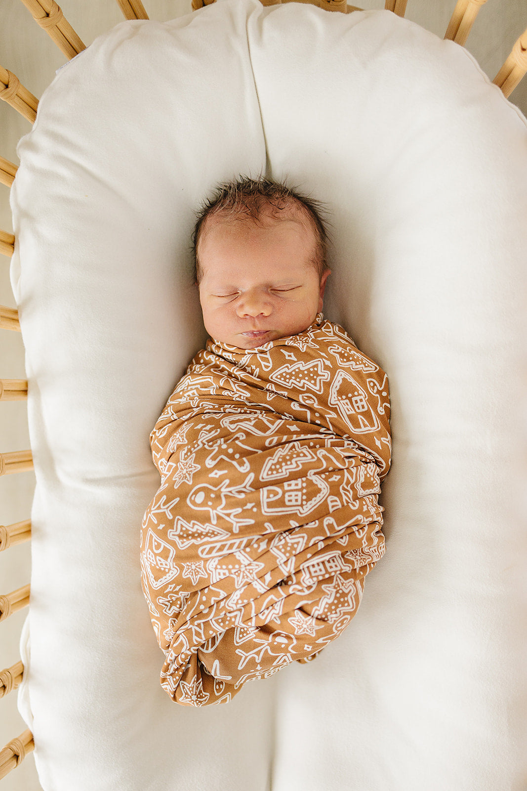 Gingerbread Stretch Swaddle  Mebie Baby   