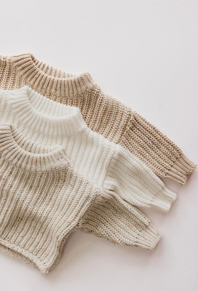 Knit Sweater | Wheat Confetti