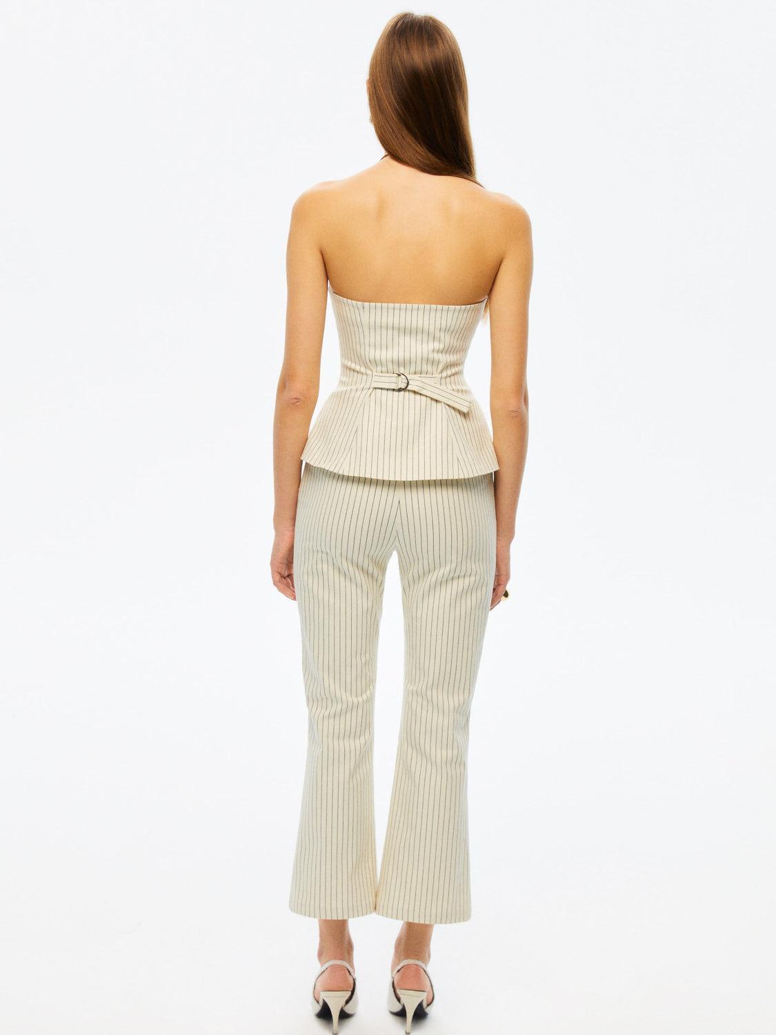Striped Wide-Leg Pants - Multi-colored
