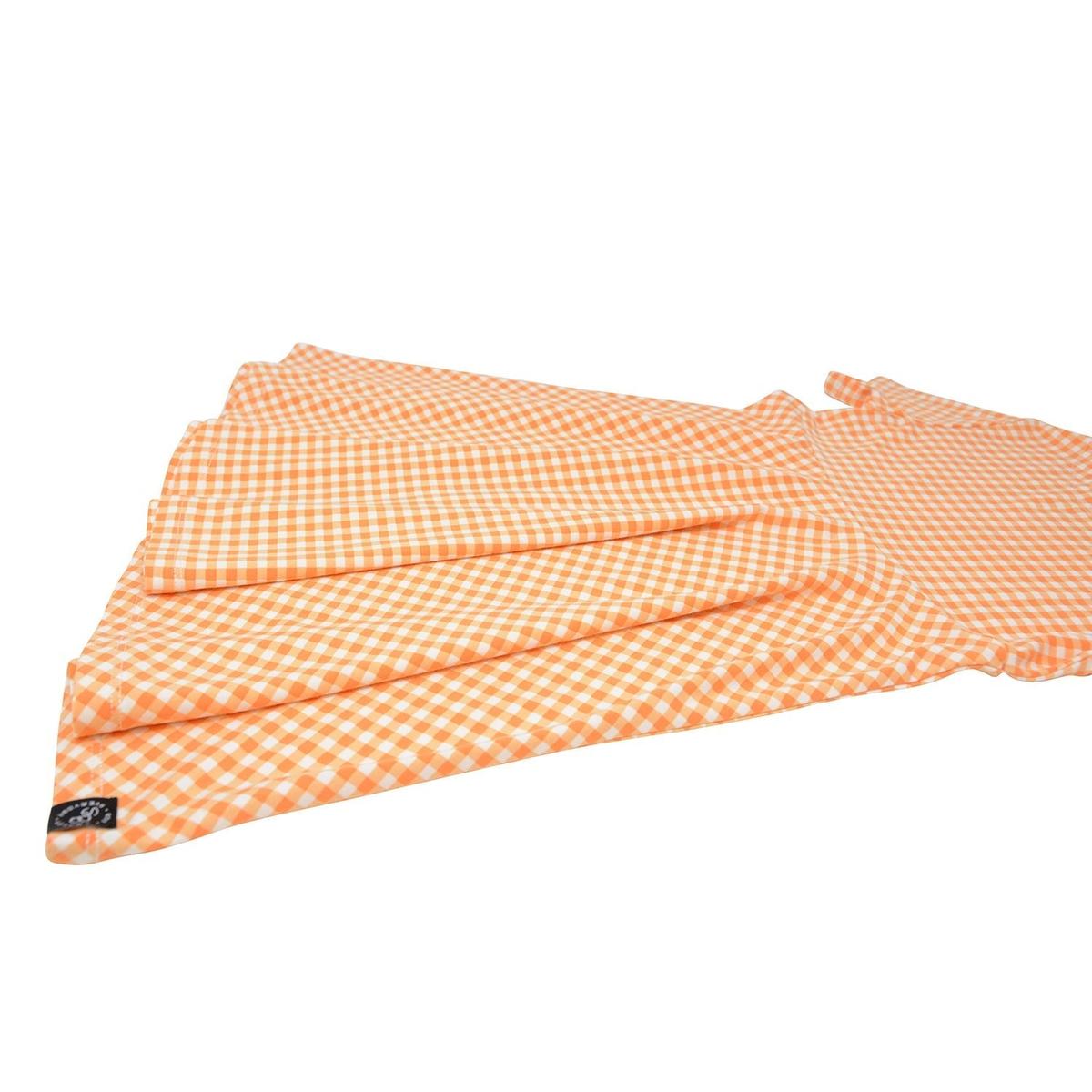 Swirly Girl Short Sleeve Dress - Gingham Orange
