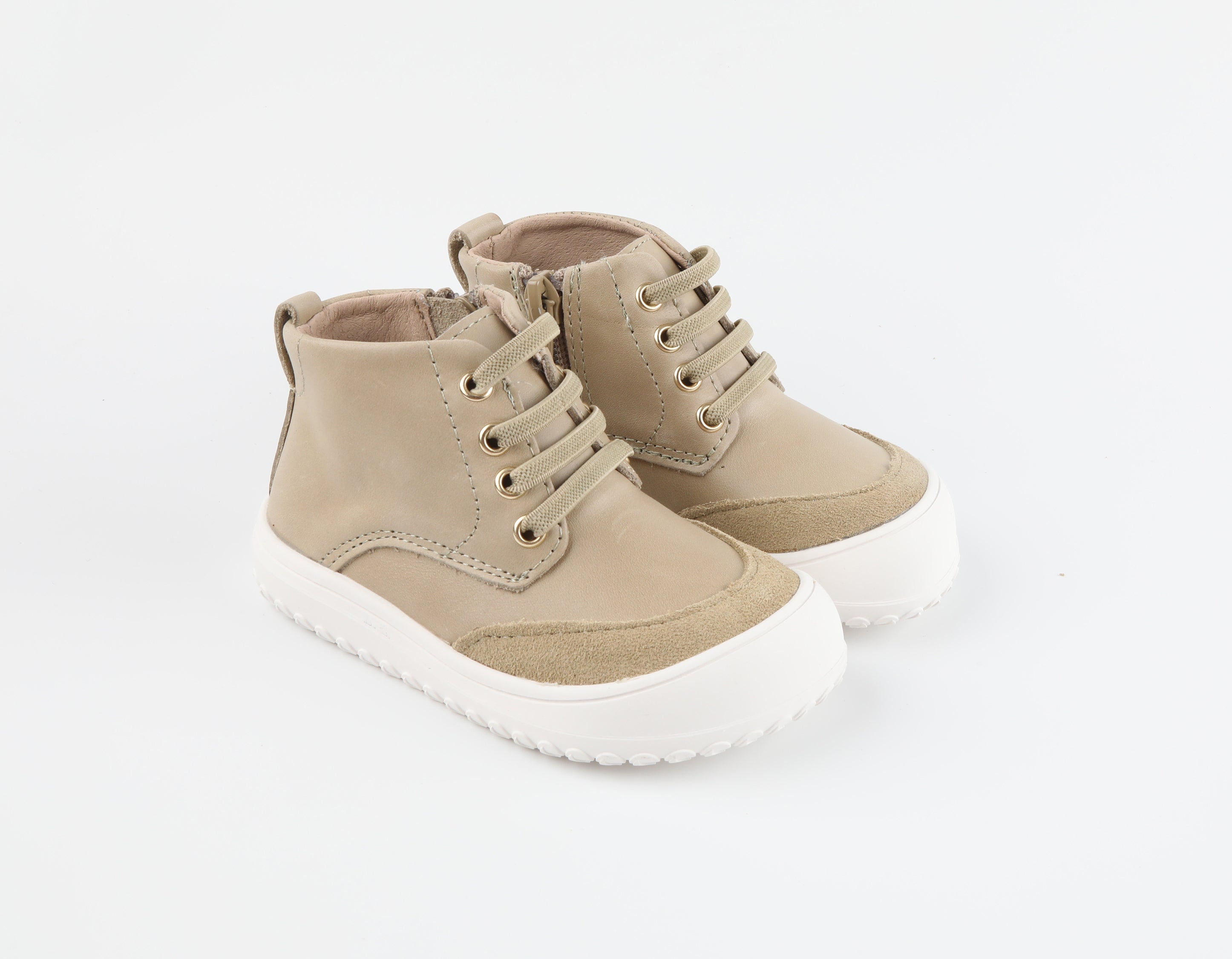 Play Perfect Beige High Top {Premium Leather}