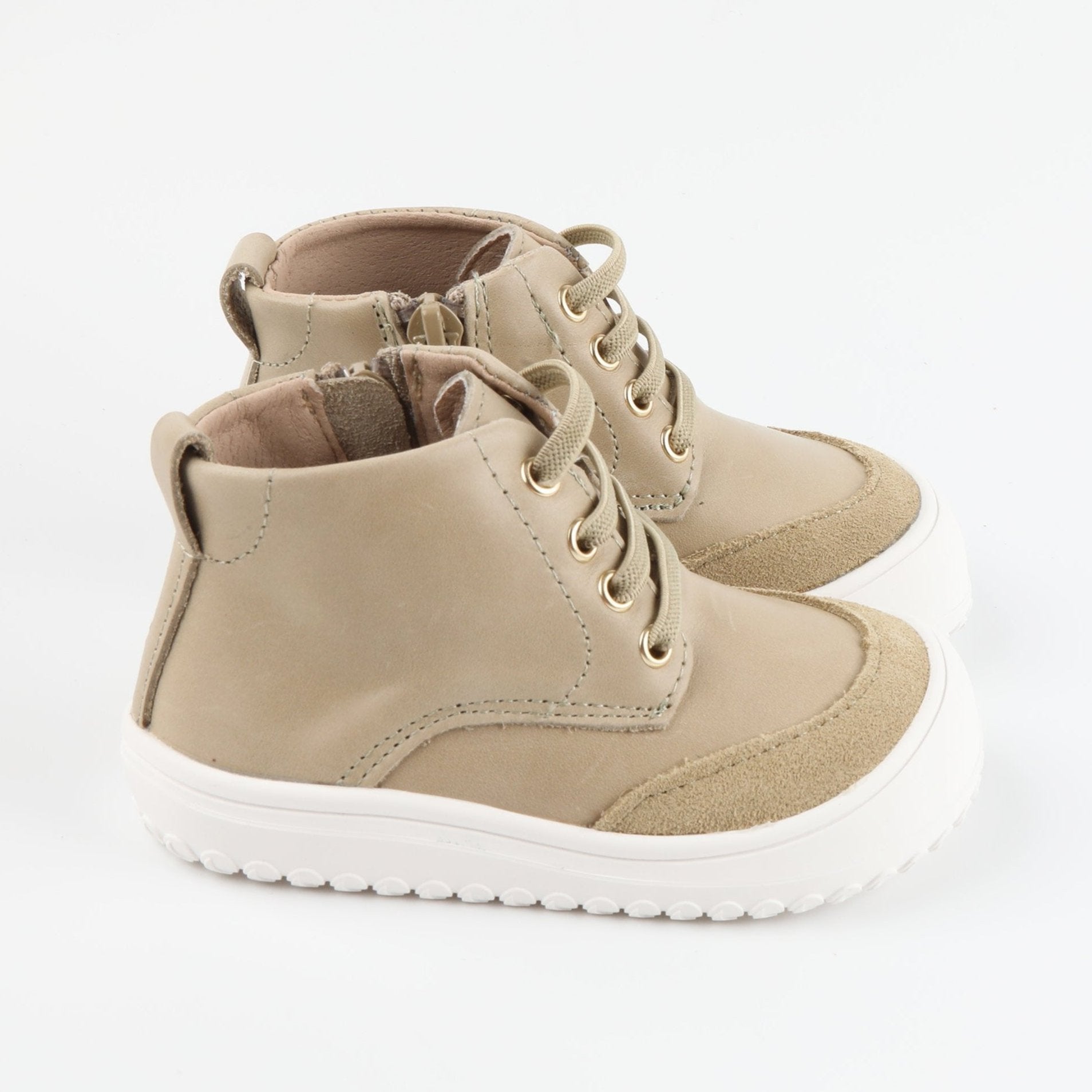 Play Perfect Beige High Top {Premium Leather}