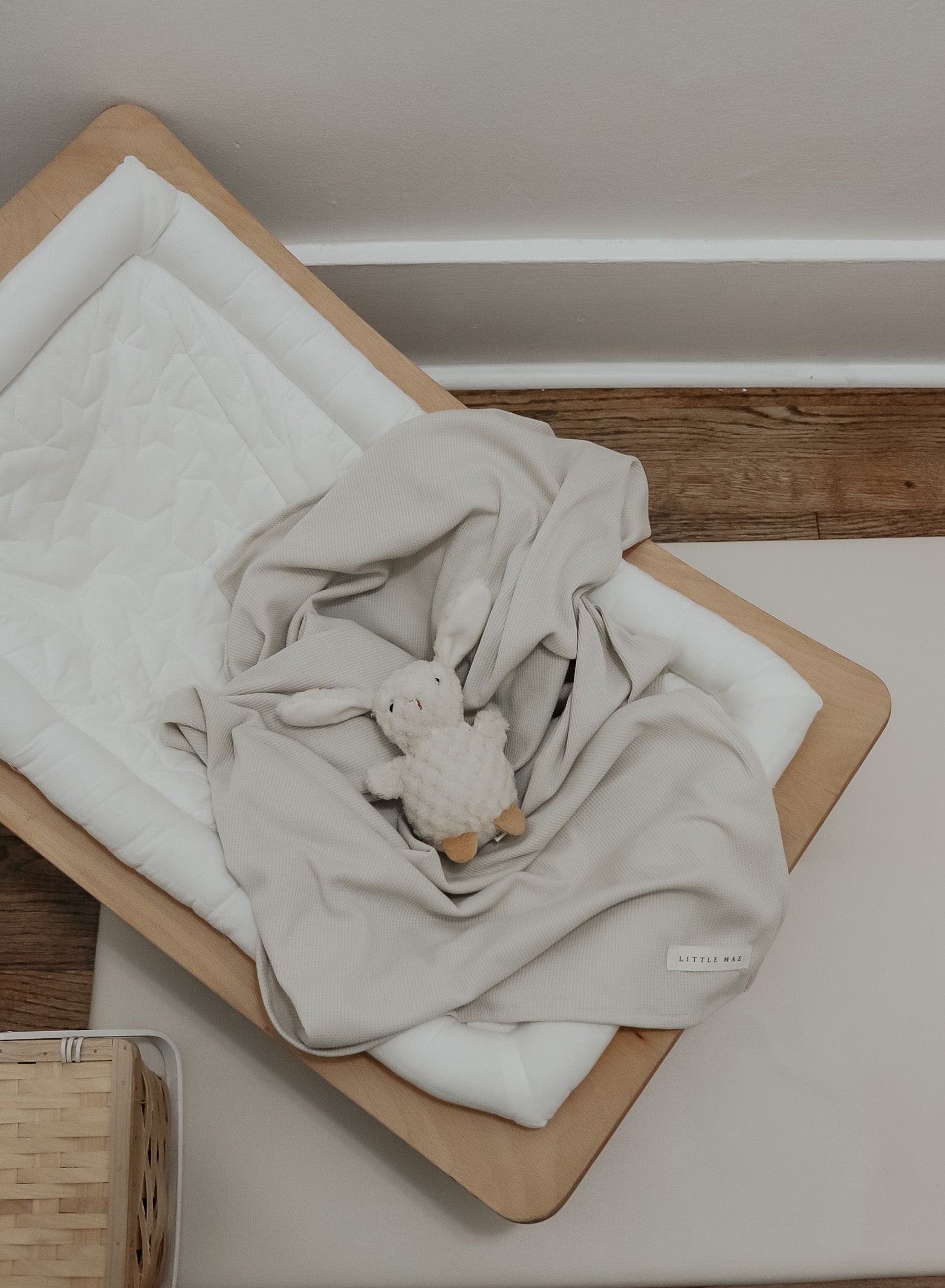 Coco Ivory Waffle Knit Blanket