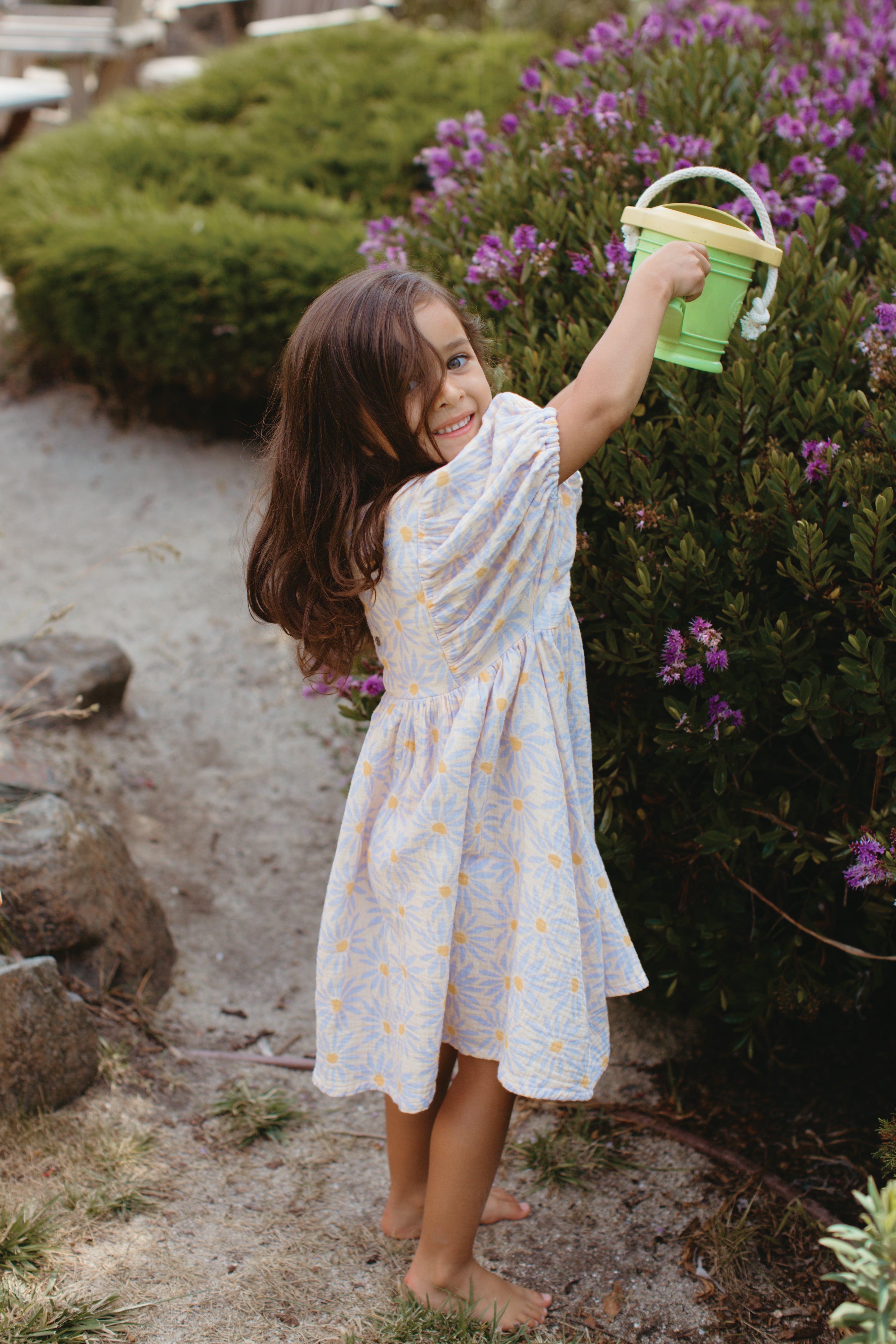 Dress with Puff Sleeves - Daisy Dreams