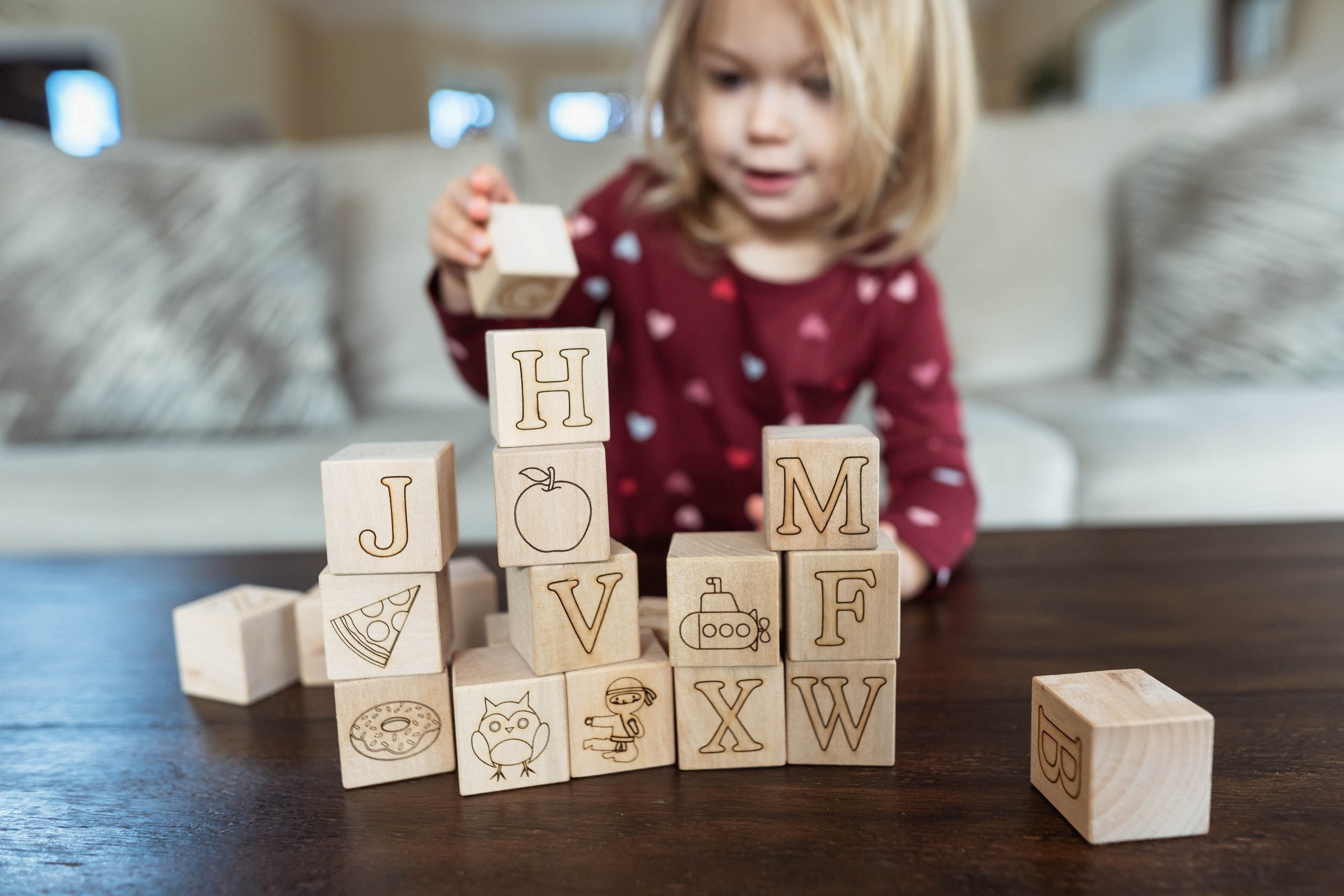 Maple ABC Block Set Blocks Bannor Toys   