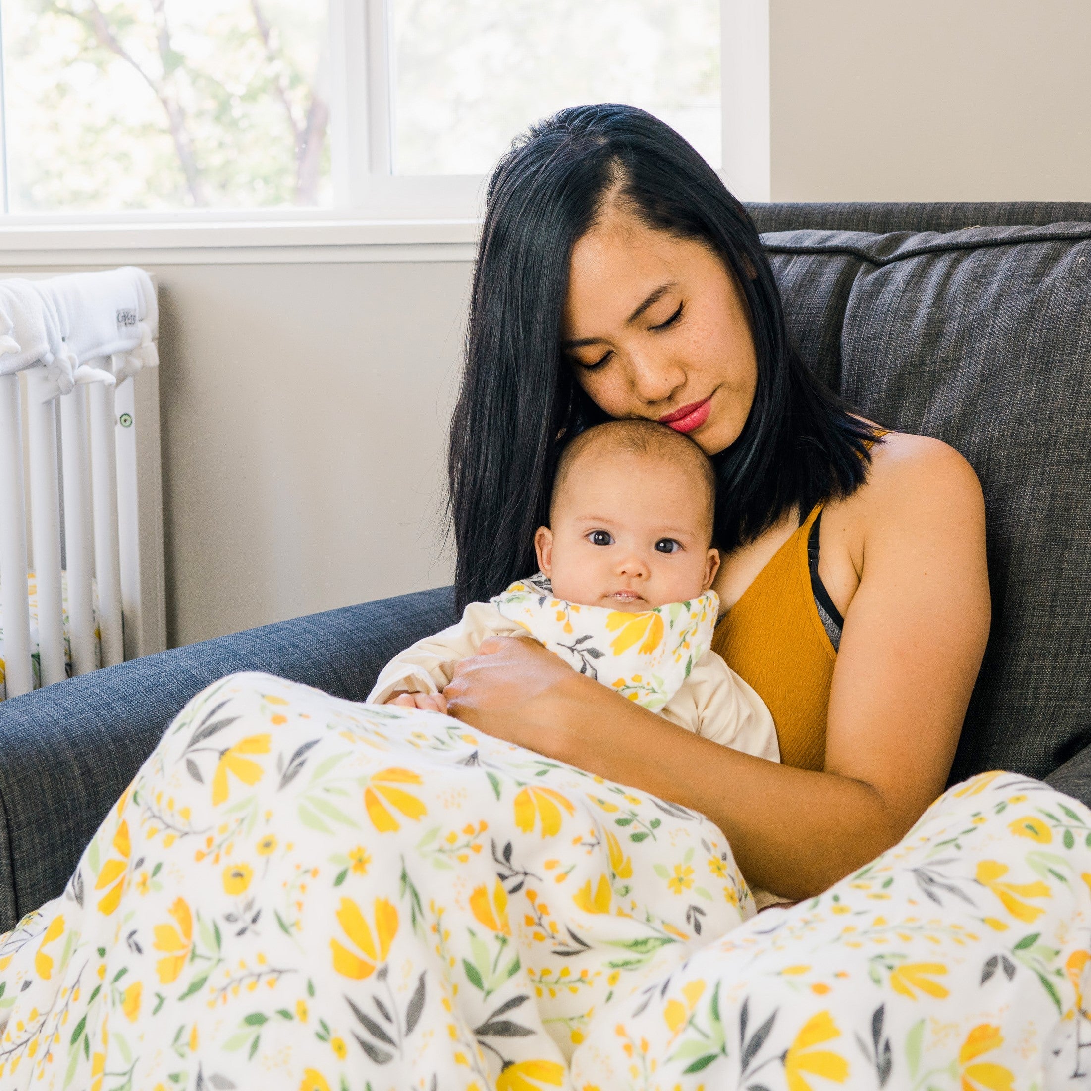 Royal Garden + Floral Alphabet Oh So Soft Snuggle Blanket Snuggle Blanket Bebe au Lait   