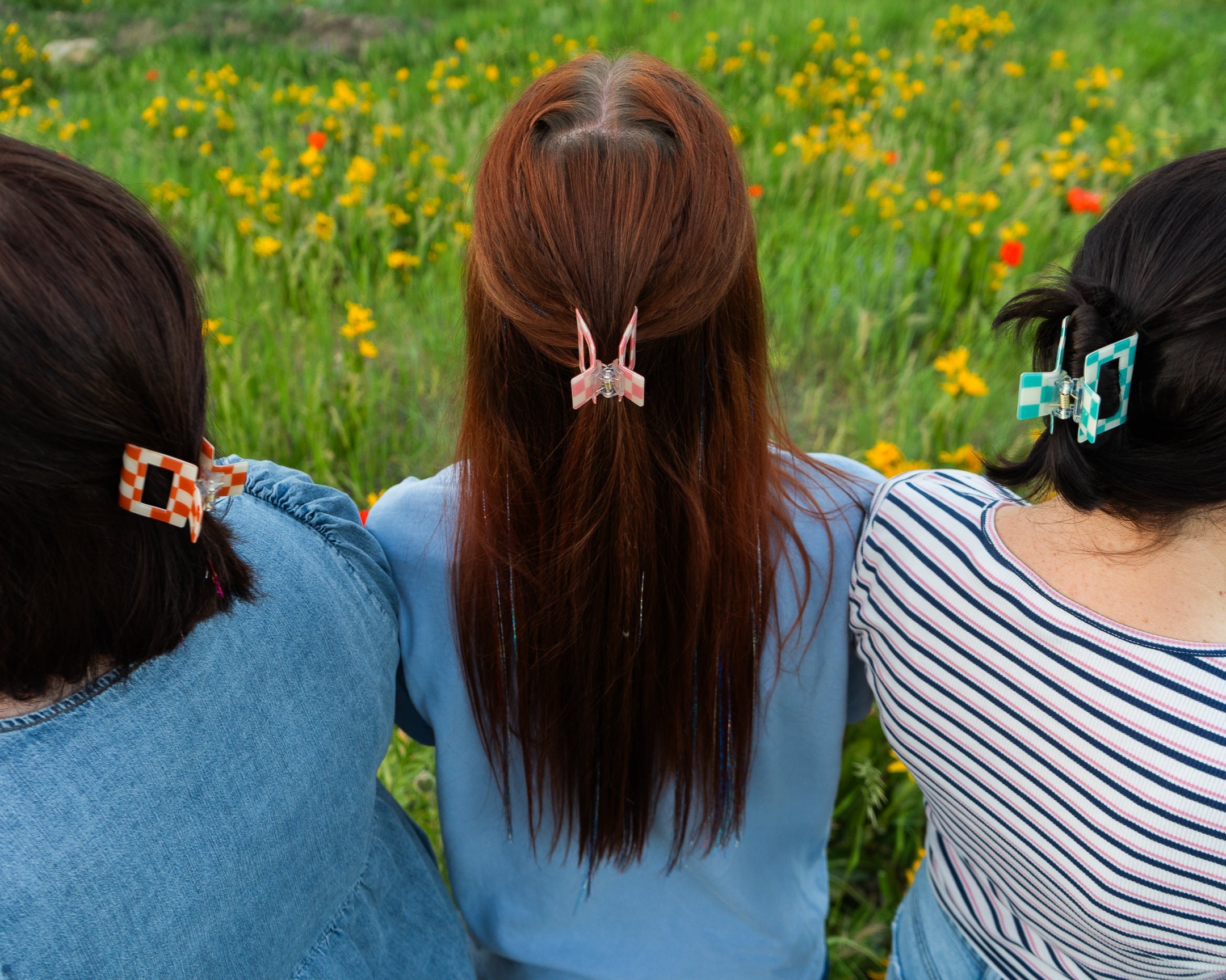 Sunny Check- Pink | Claw Clip