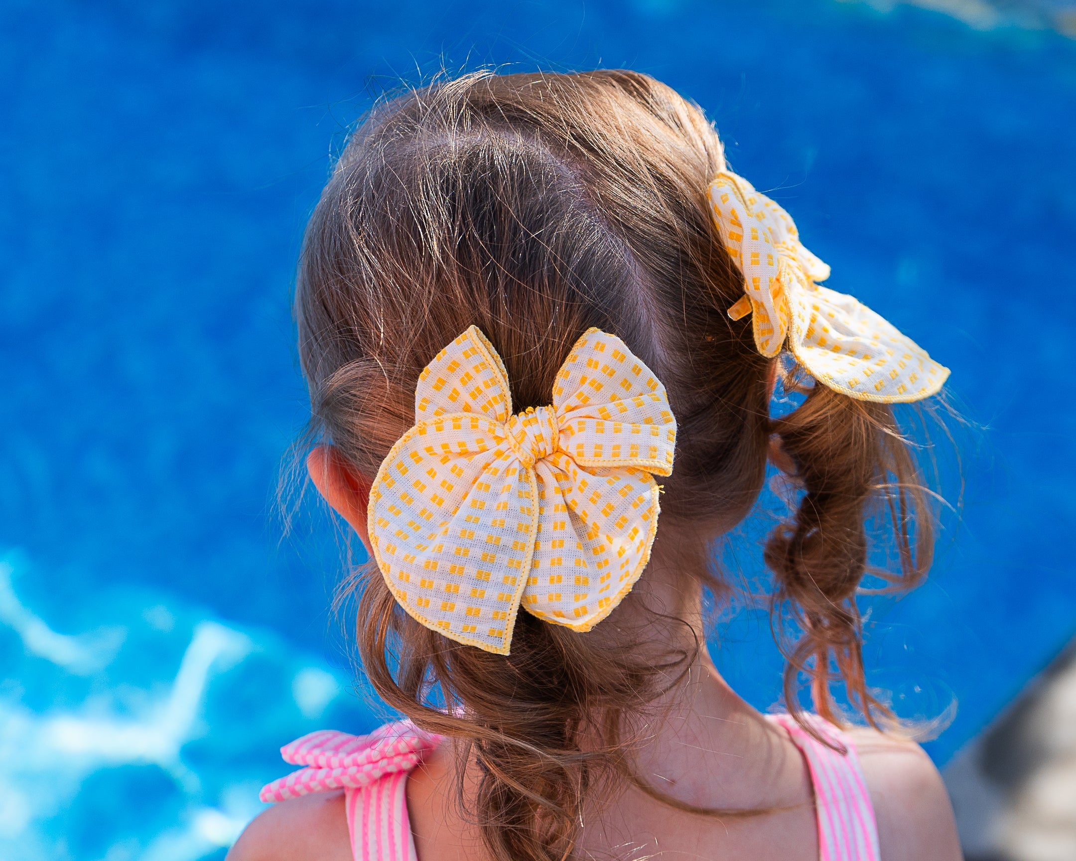 Lemonade Stand | Pigtail Set - Petite Party Bow