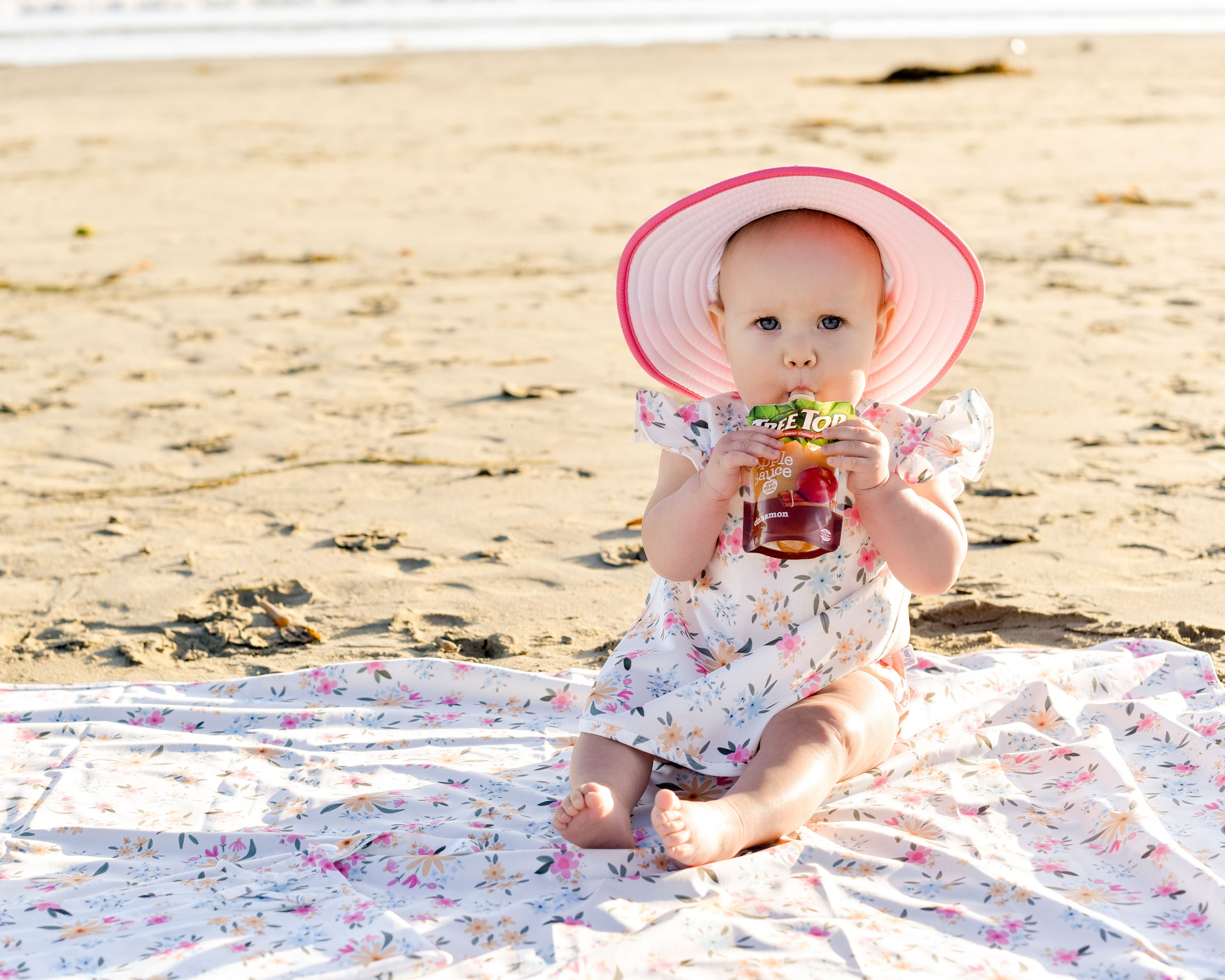 Pastel Floral Splash Mat - A Waterproof Catch-All for Highchair Spills and More!  BapronBaby   