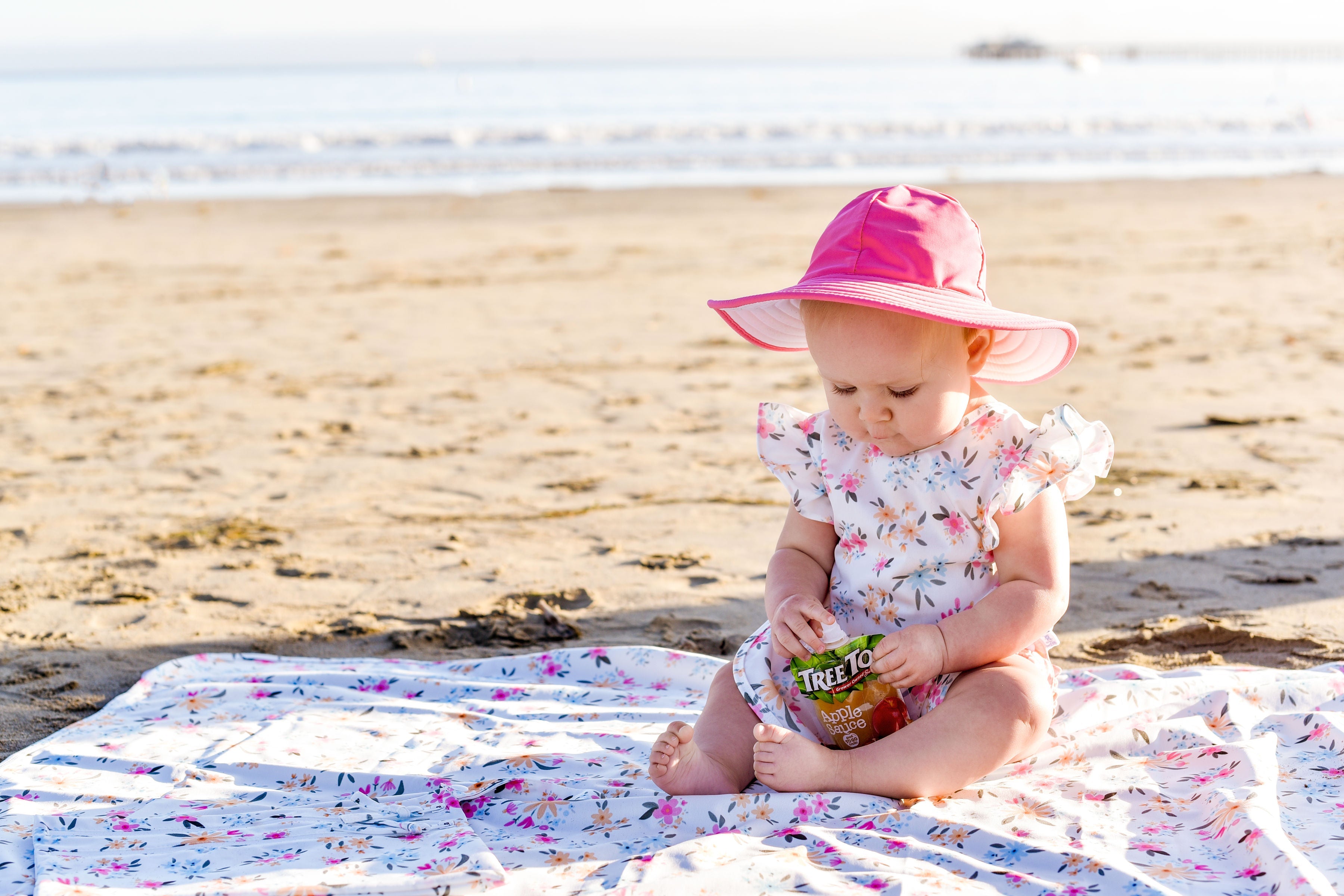 Pastel Floral Splash Mat - A Waterproof Catch-All for Highchair Spills and More!  BapronBaby   