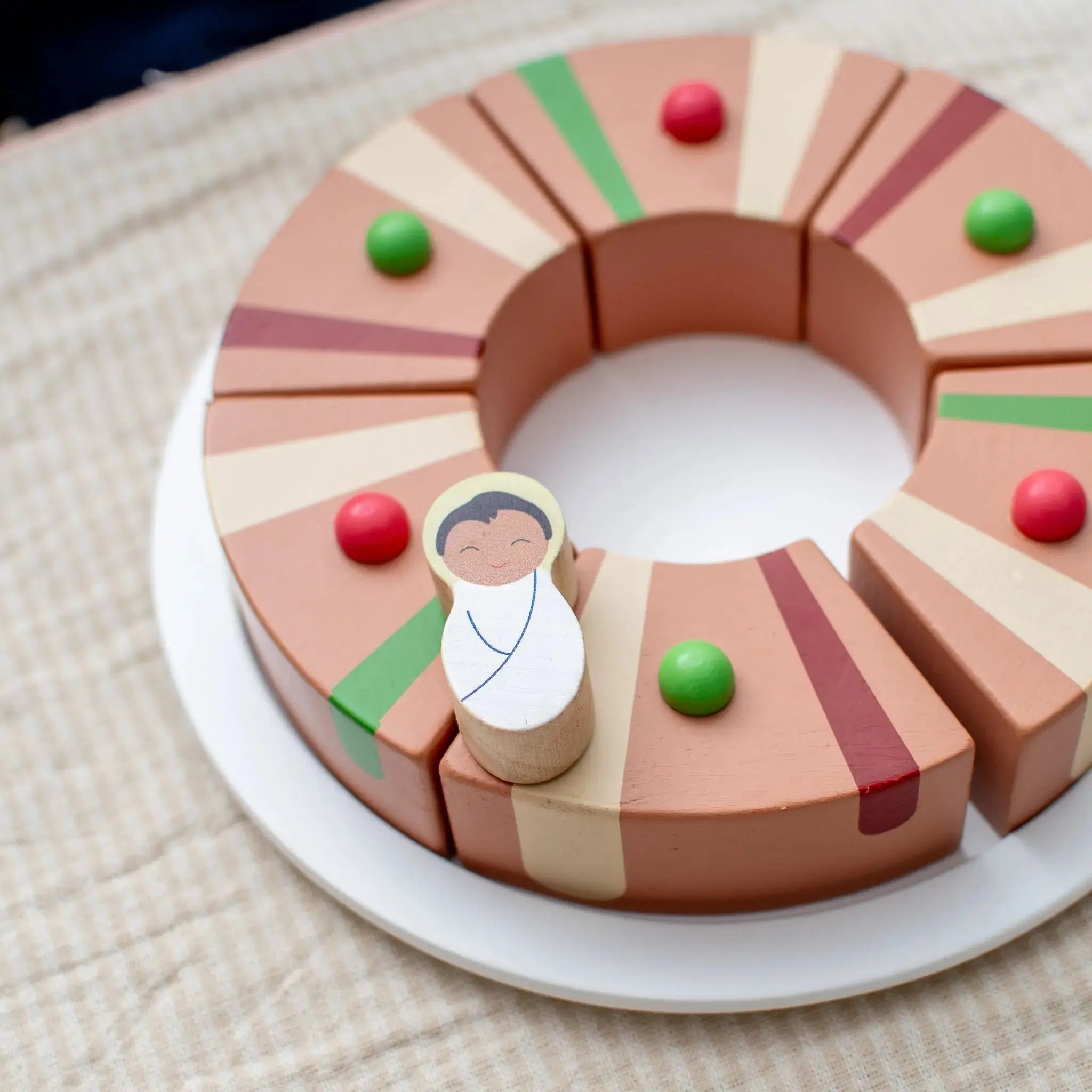 Rosca De Reyes; Epiphany King Cake Wooden Play Food Set - Mini Catholic Kitchen