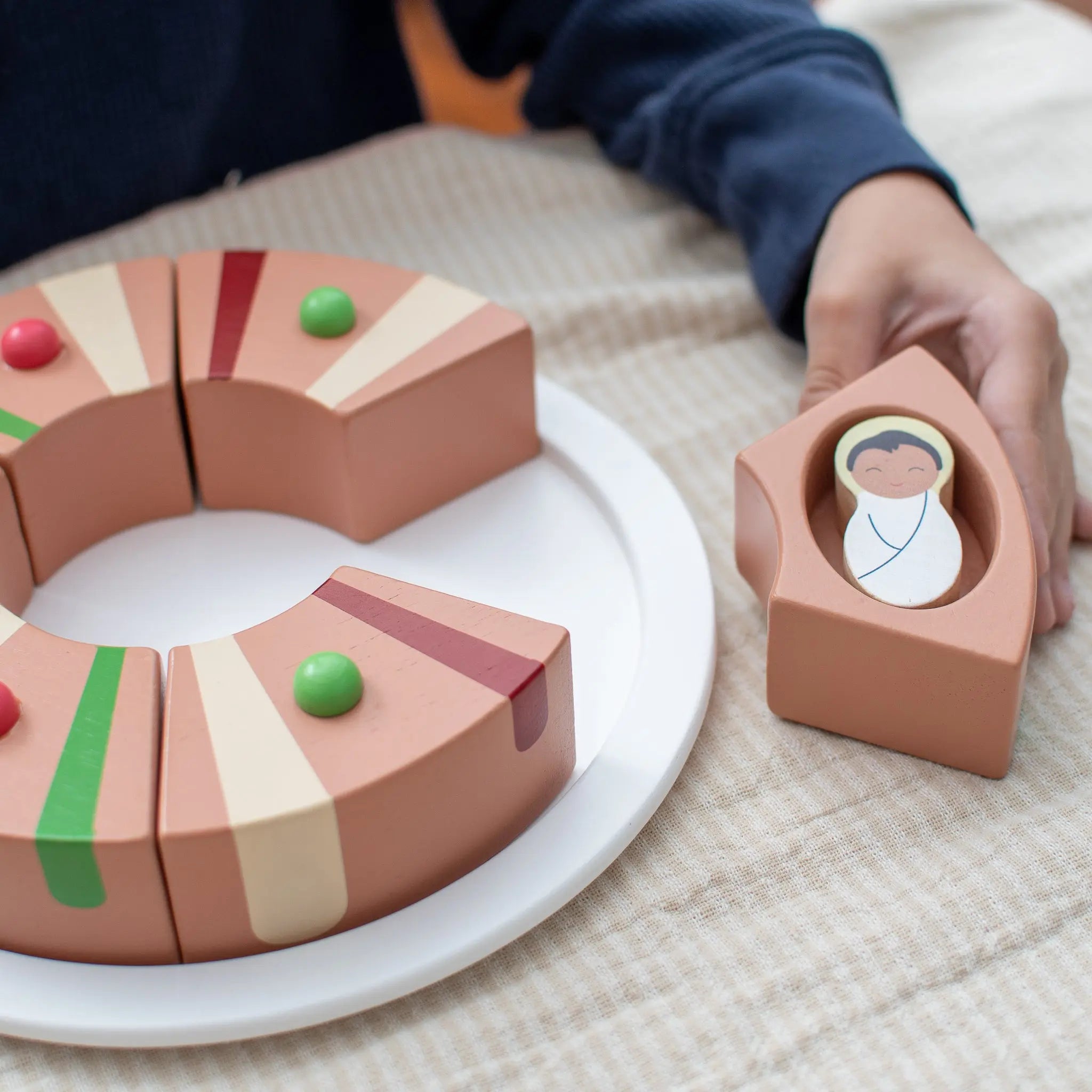Rosca De Reyes; Epiphany King Cake Wooden Play Food Set - Mini Catholic Kitchen